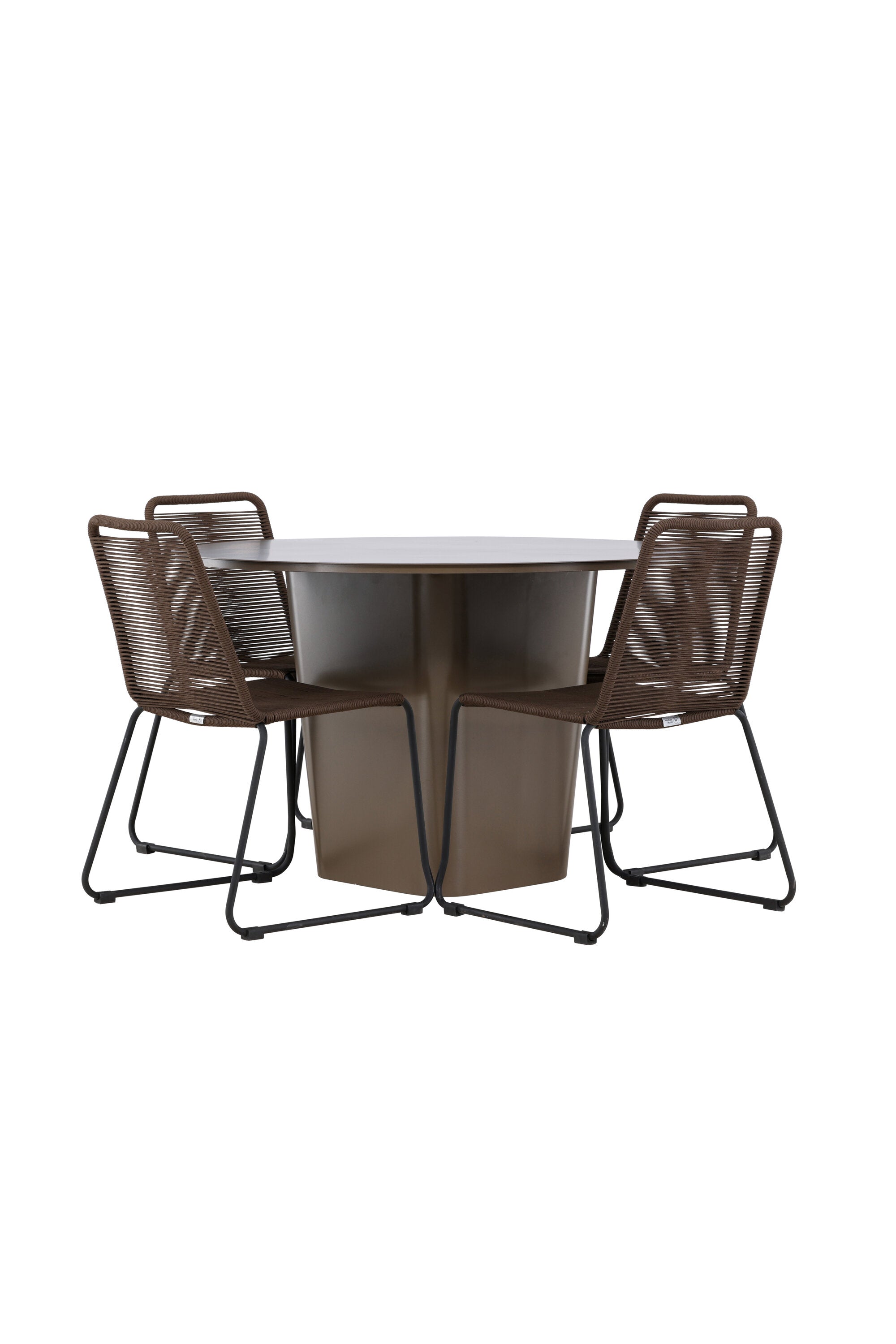 Santa Fe Gartentisch Set Lindos in Braun/Schwarz/Braun präsentiert im Onlineshop von KAQTU Design AG. Gartentischset ist von Venture Home