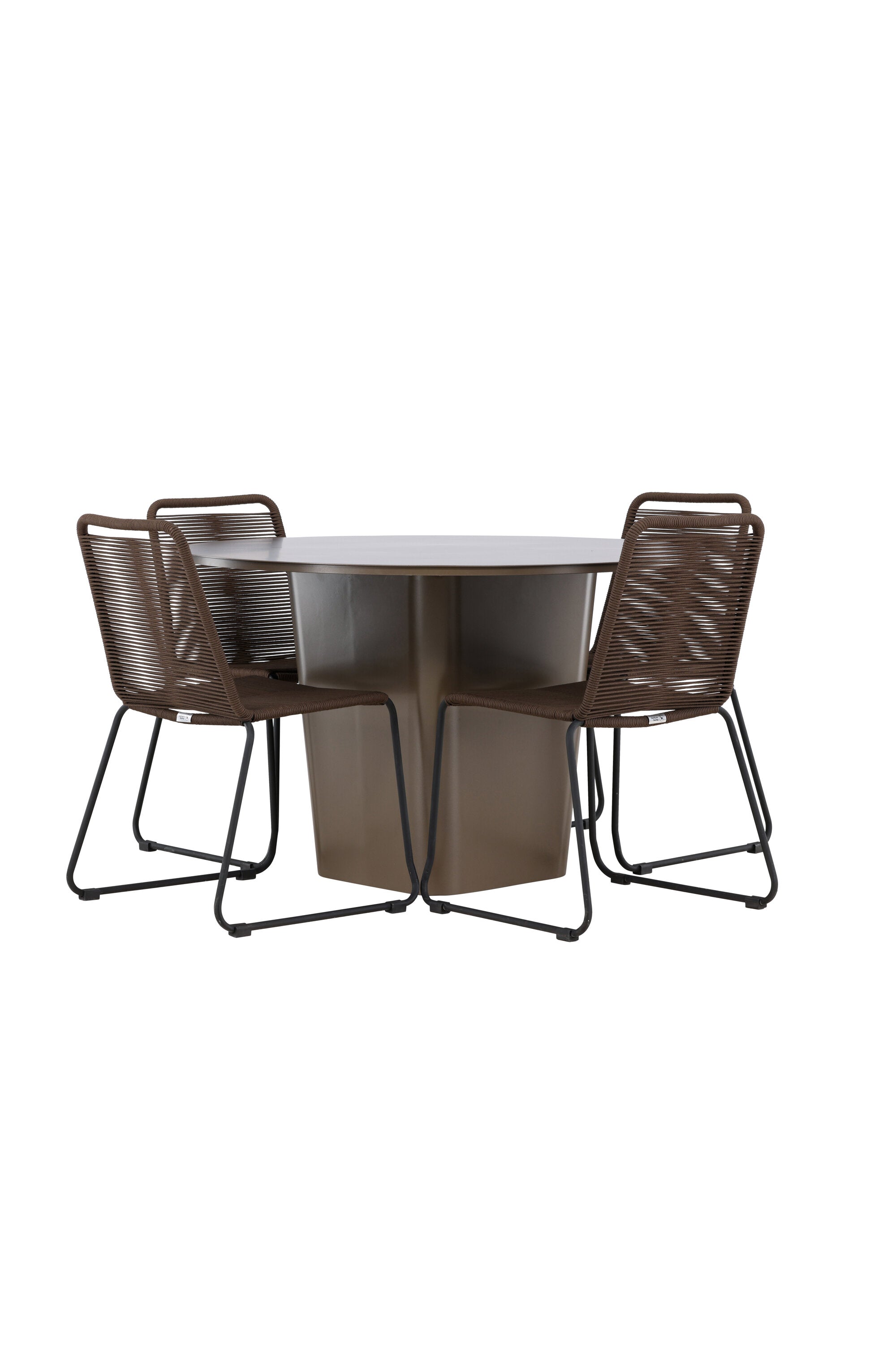 Santa Fe Gartentisch Set Lindos in Braun/Schwarz/Braun präsentiert im Onlineshop von KAQTU Design AG. Gartentischset ist von Venture Home