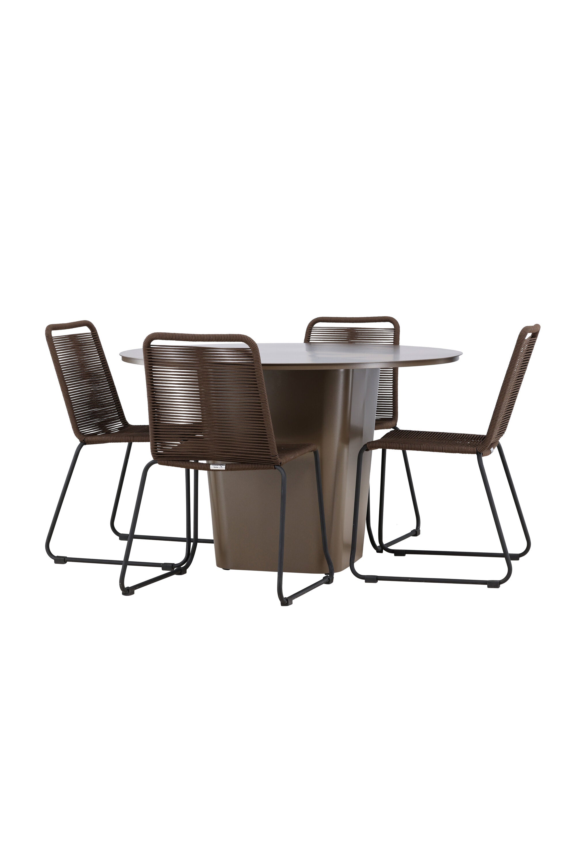 Santa Fe Gartentisch Set Lindos in Braun/Schwarz/Braun präsentiert im Onlineshop von KAQTU Design AG. Gartentischset ist von Venture Home