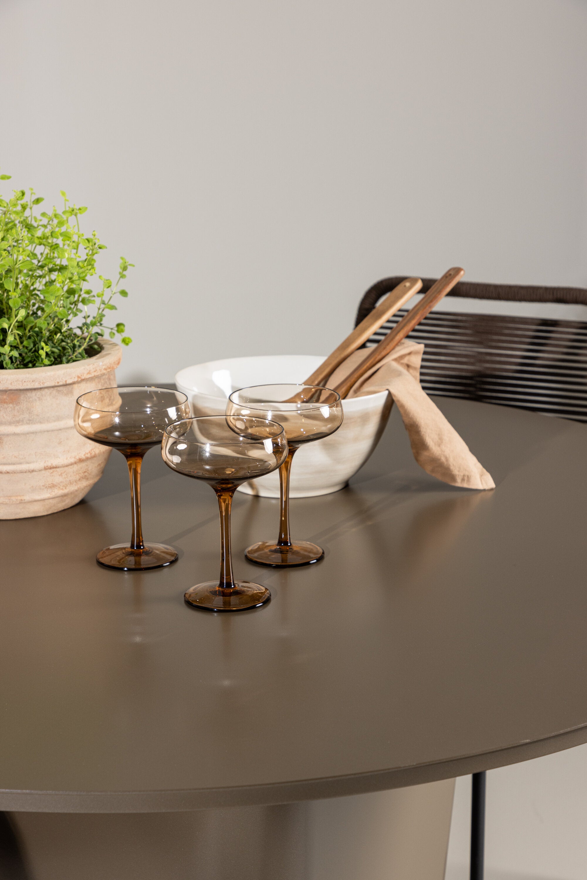 Santa Fe Gartentisch Set Lindos in Braun/Schwarz/Braun präsentiert im Onlineshop von KAQTU Design AG. Gartentischset ist von Venture Home