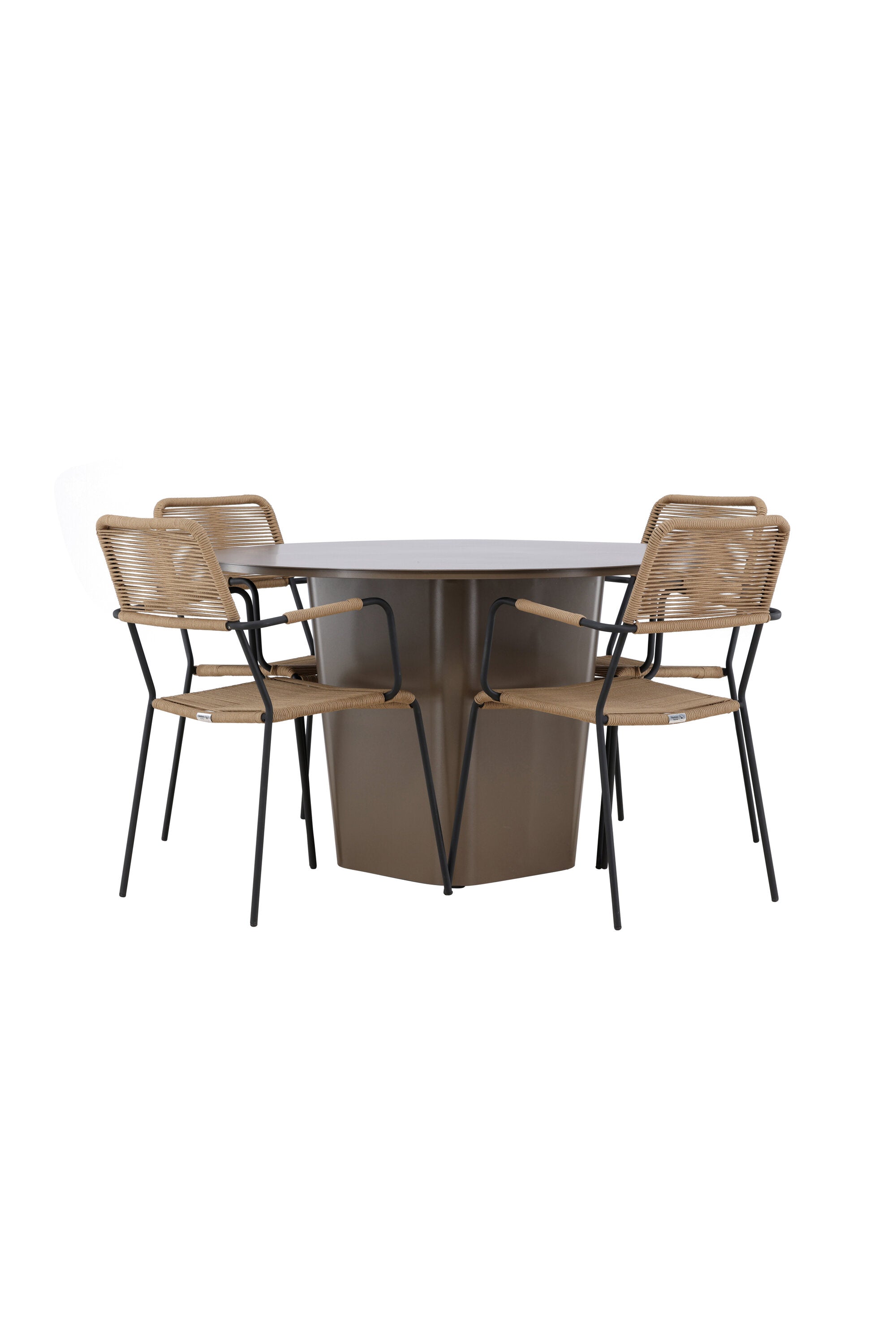 Santa Fe Gartentisch Set Lindos in Braun/Schwarz/Beige präsentiert im Onlineshop von KAQTU Design AG. Gartentischset ist von Venture Home