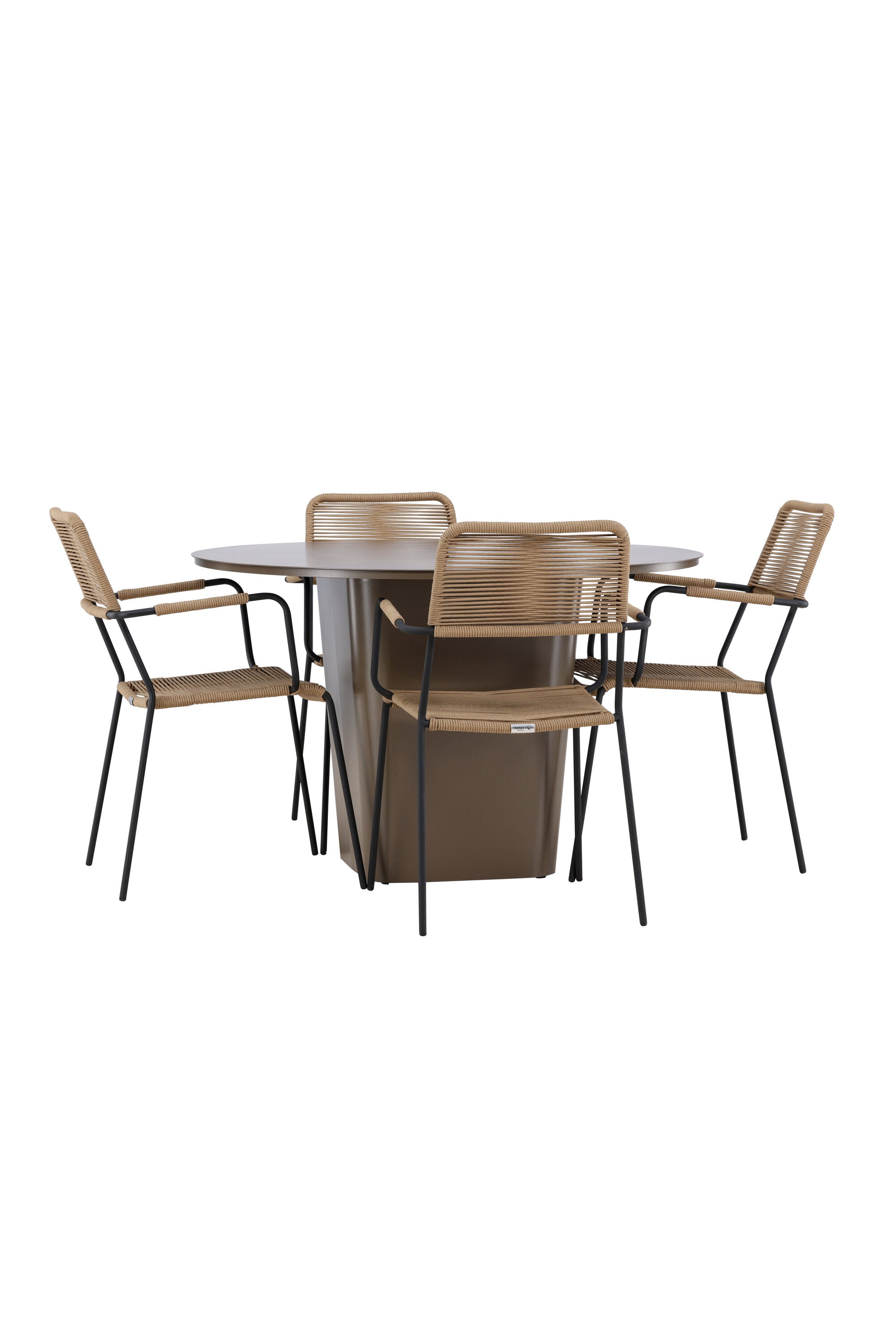 Santa Fe Gartentisch Set Lindos in Braun/Schwarz/Beige präsentiert im Onlineshop von KAQTU Design AG. Gartentischset ist von Venture Home