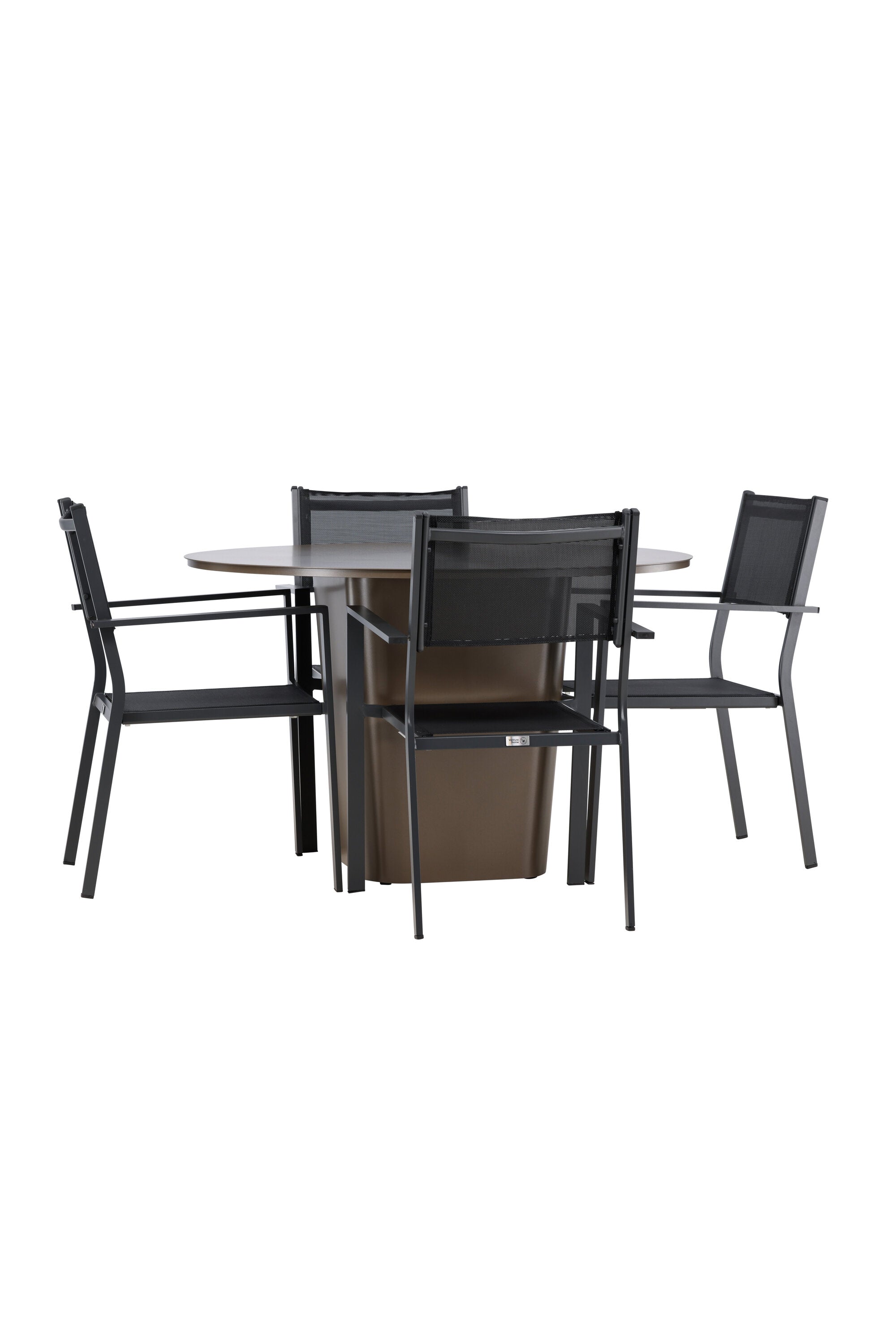 Santa Fe Gartentisch Set Copacabana in Braun schwarz präsentiert im Onlineshop von KAQTU Design AG. Gartentischset ist von Venture Home
