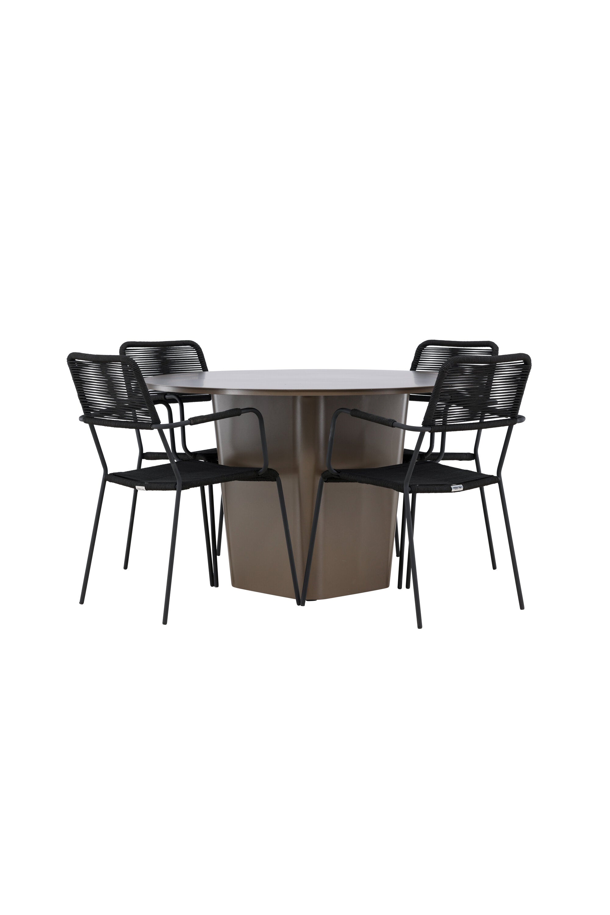 Santa Fe Gartentisch Set Lindos in Braun schwarz präsentiert im Onlineshop von KAQTU Design AG. Gartentischset ist von Venture Home