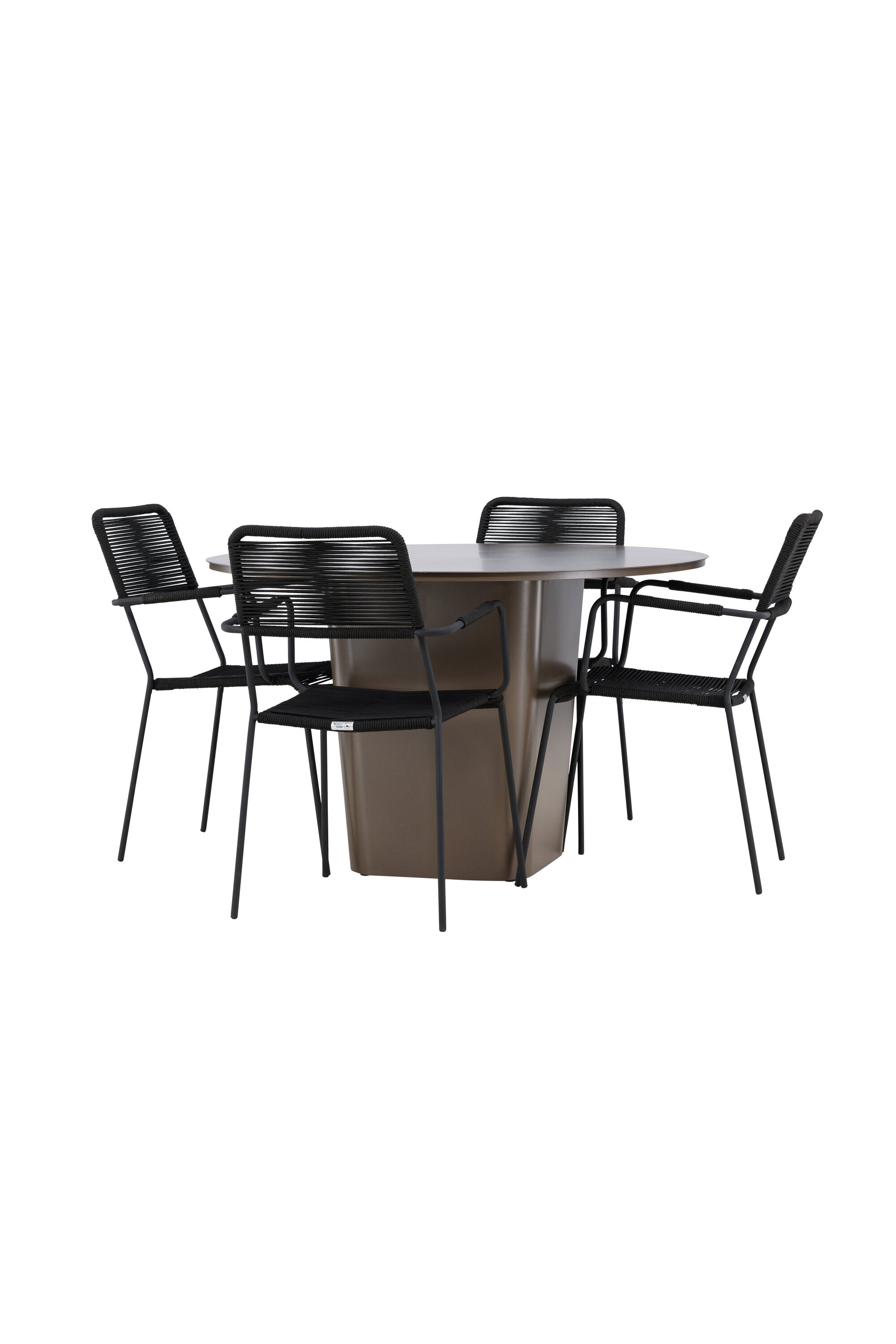 Santa Fe Gartentisch Set Lindos in Braun schwarz präsentiert im Onlineshop von KAQTU Design AG. Gartentischset ist von Venture Home