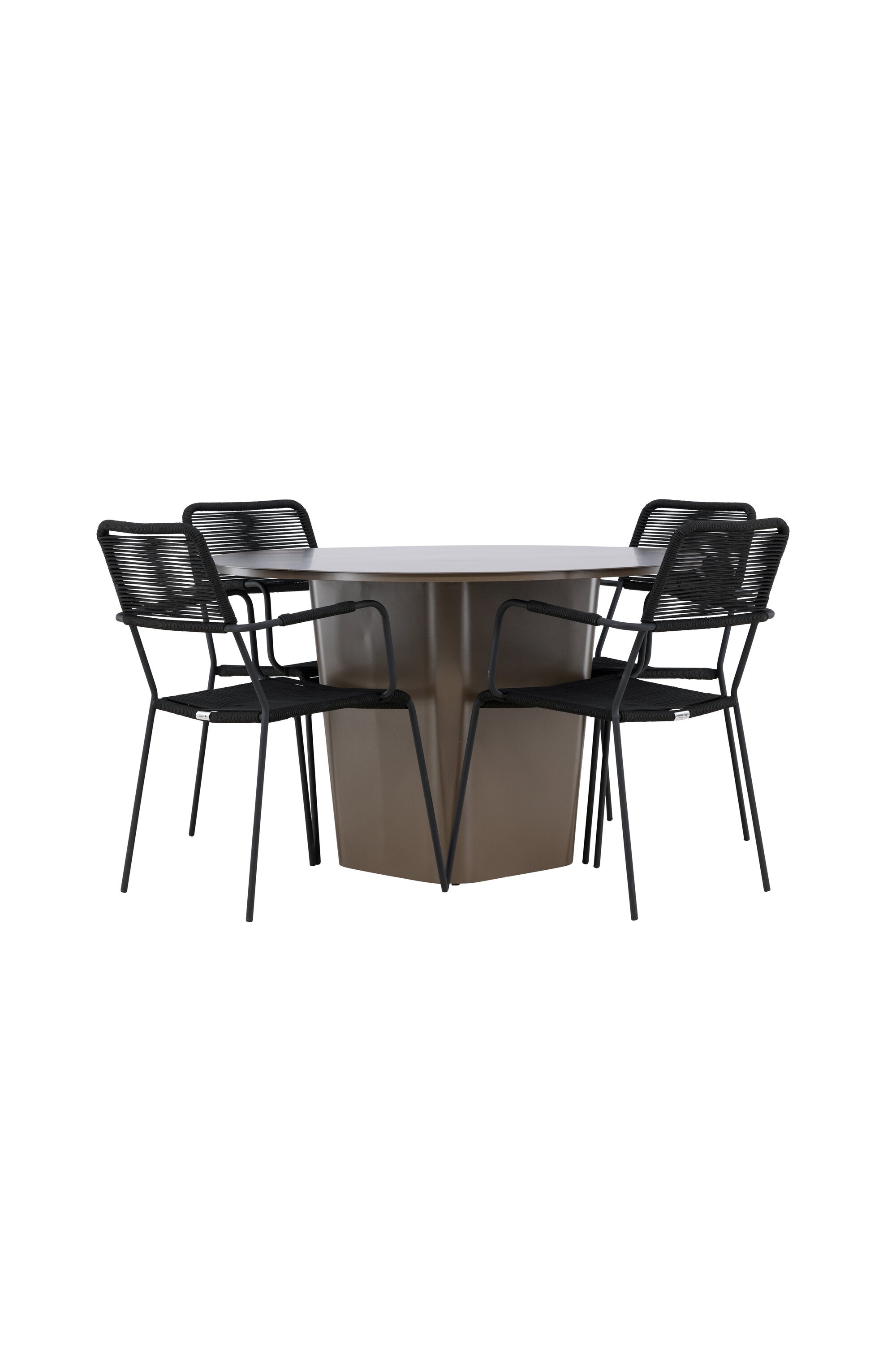 Santa Fe Gartentisch Set Lindos in Braun schwarz präsentiert im Onlineshop von KAQTU Design AG. Gartentischset ist von Venture Home