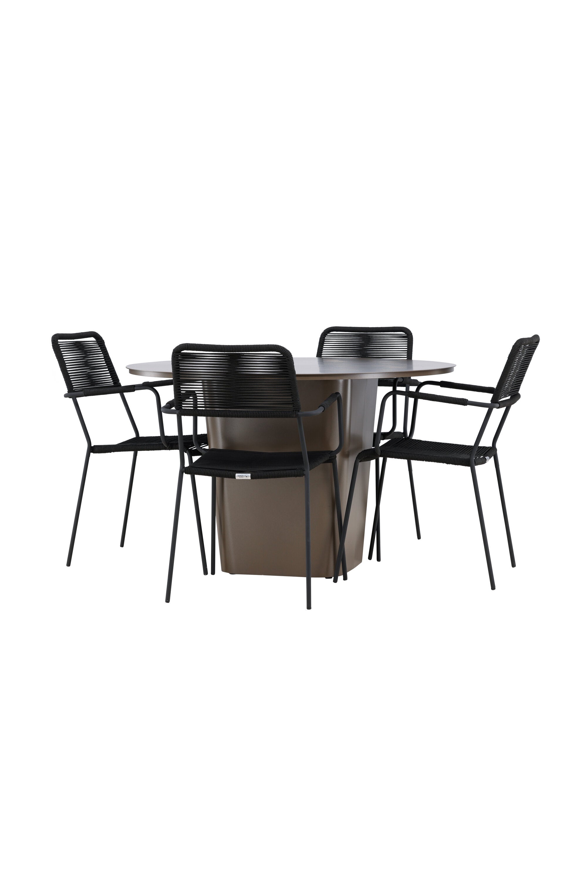 Santa Fe Gartentisch Set Lindos in Braun schwarz präsentiert im Onlineshop von KAQTU Design AG. Gartentischset ist von Venture Home