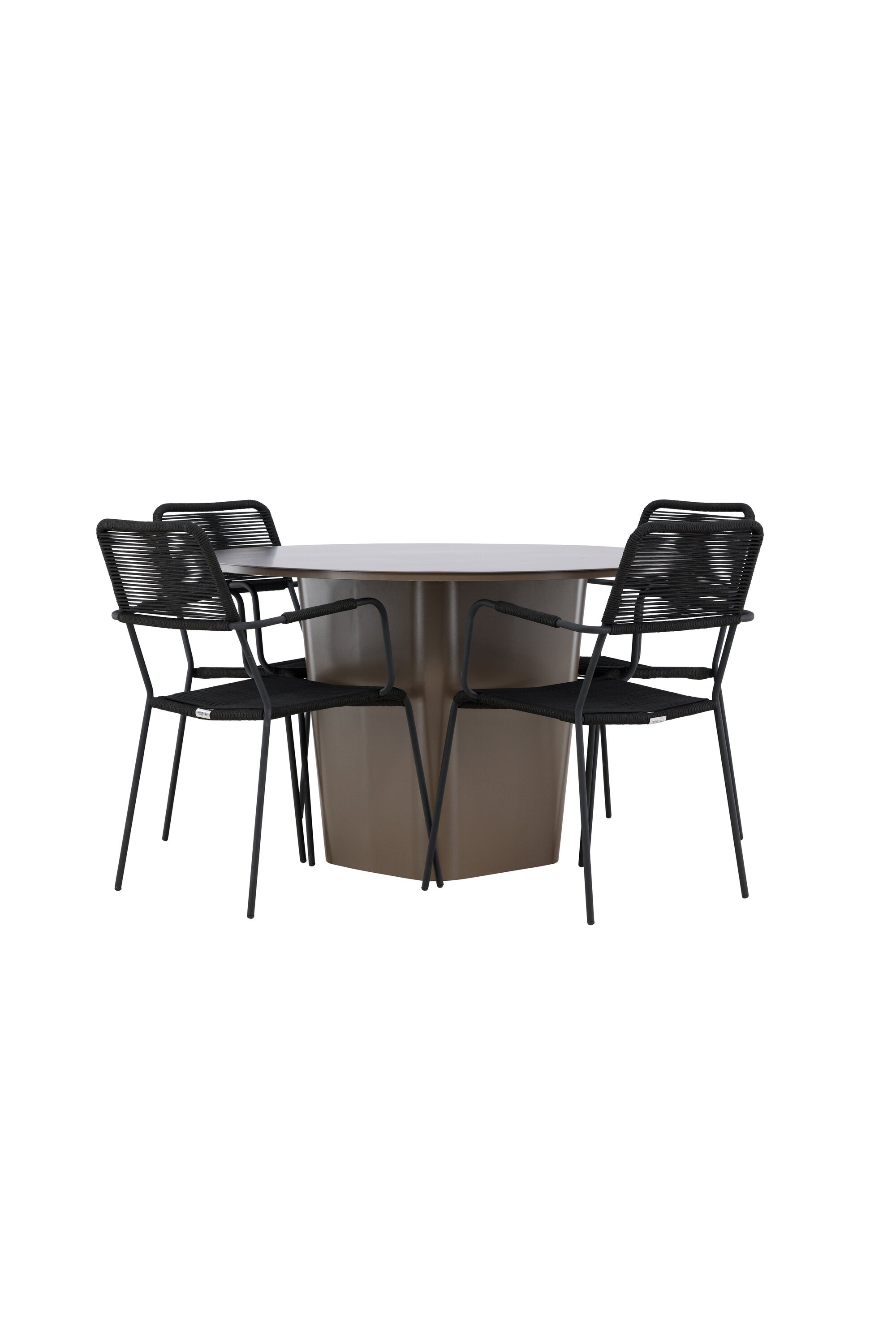 Santa Fe Gartentisch Set Lindos in Braun schwarz präsentiert im Onlineshop von KAQTU Design AG. Gartentischset ist von Venture Home