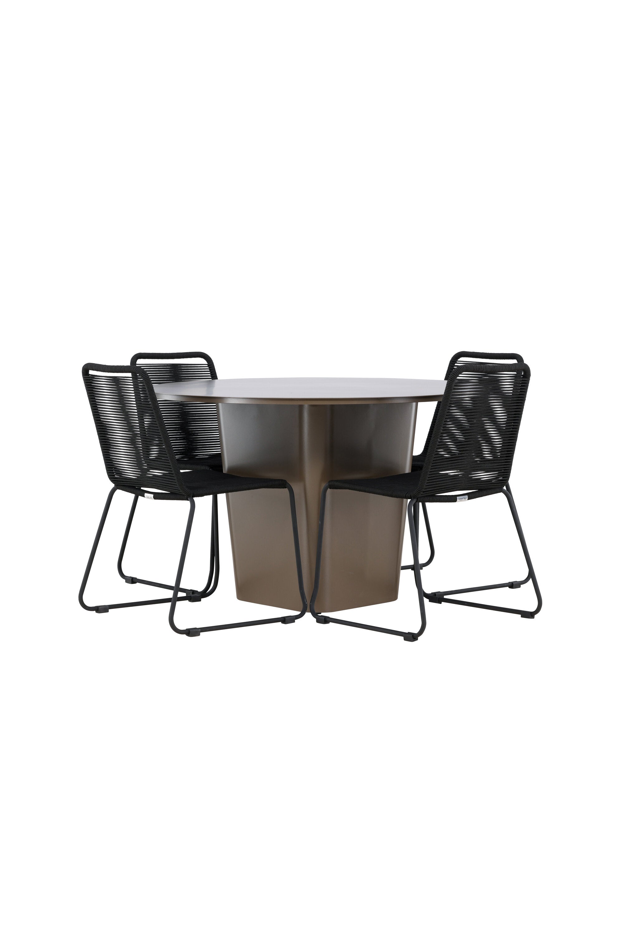 Entdecken Sie das elegante Santa Fe Gartentisch Set Lindos von Venture Home. Wetterfest, stapelbar und ideal für stilvolle Outdoor-Events.