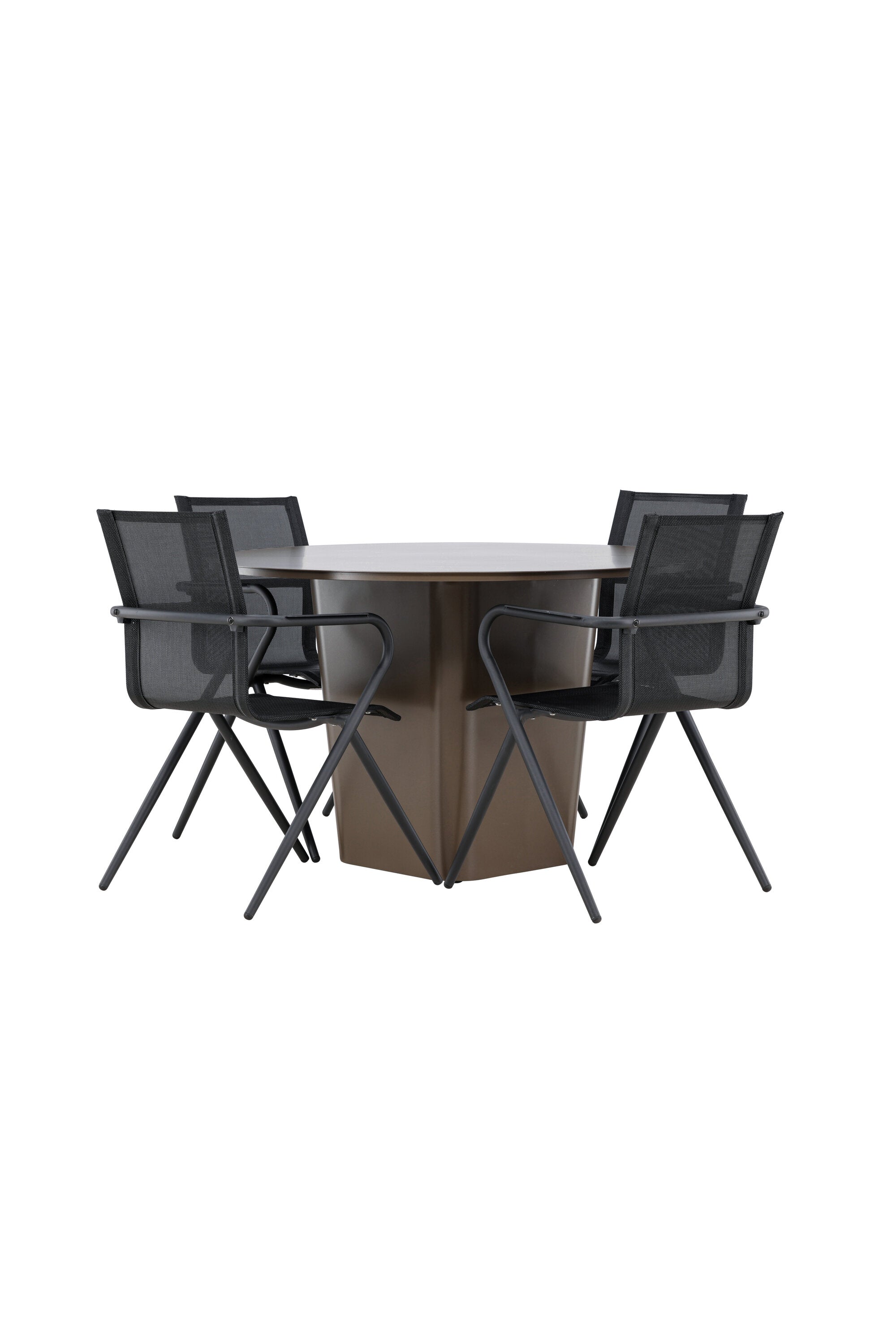 Santa Fe Gartentisch Set Alina in Braun schwarz präsentiert im Onlineshop von KAQTU Design AG. Gartentischset ist von Venture Home