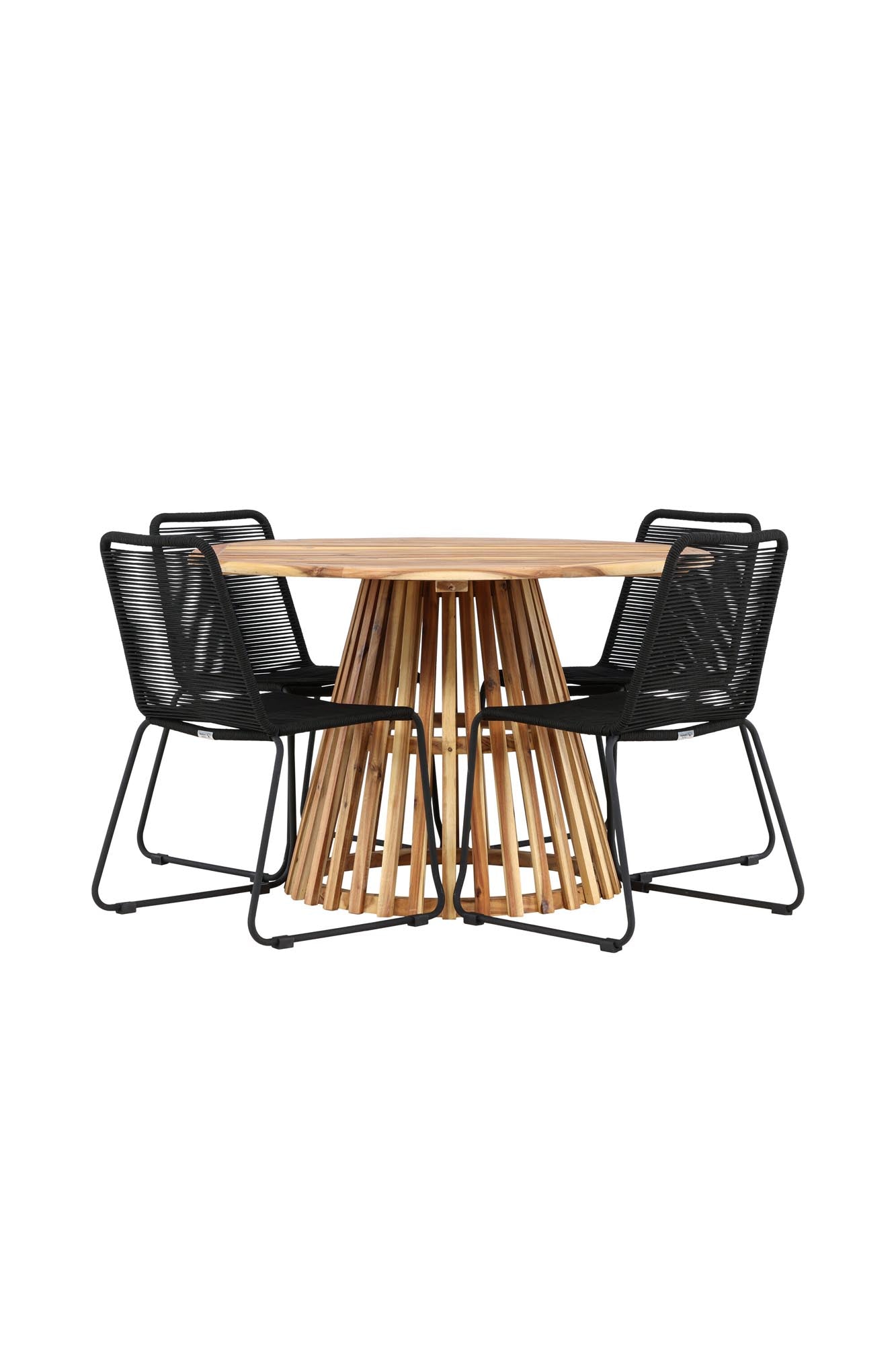 Entdecken Sie das Lumpur Gartentisch Set rund + Lindos von Venture Home. Hochwertiges Akazienholz, stilvolles Design und gesellige Atmosphäre für Ihr Zuhause.