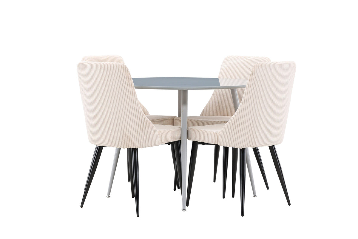 Esstisch Plaza mit Stühlen Leone in Beige präsentiert im Onlineshop von KAQTU Design AG. Esszimmerset ist von Venture Home