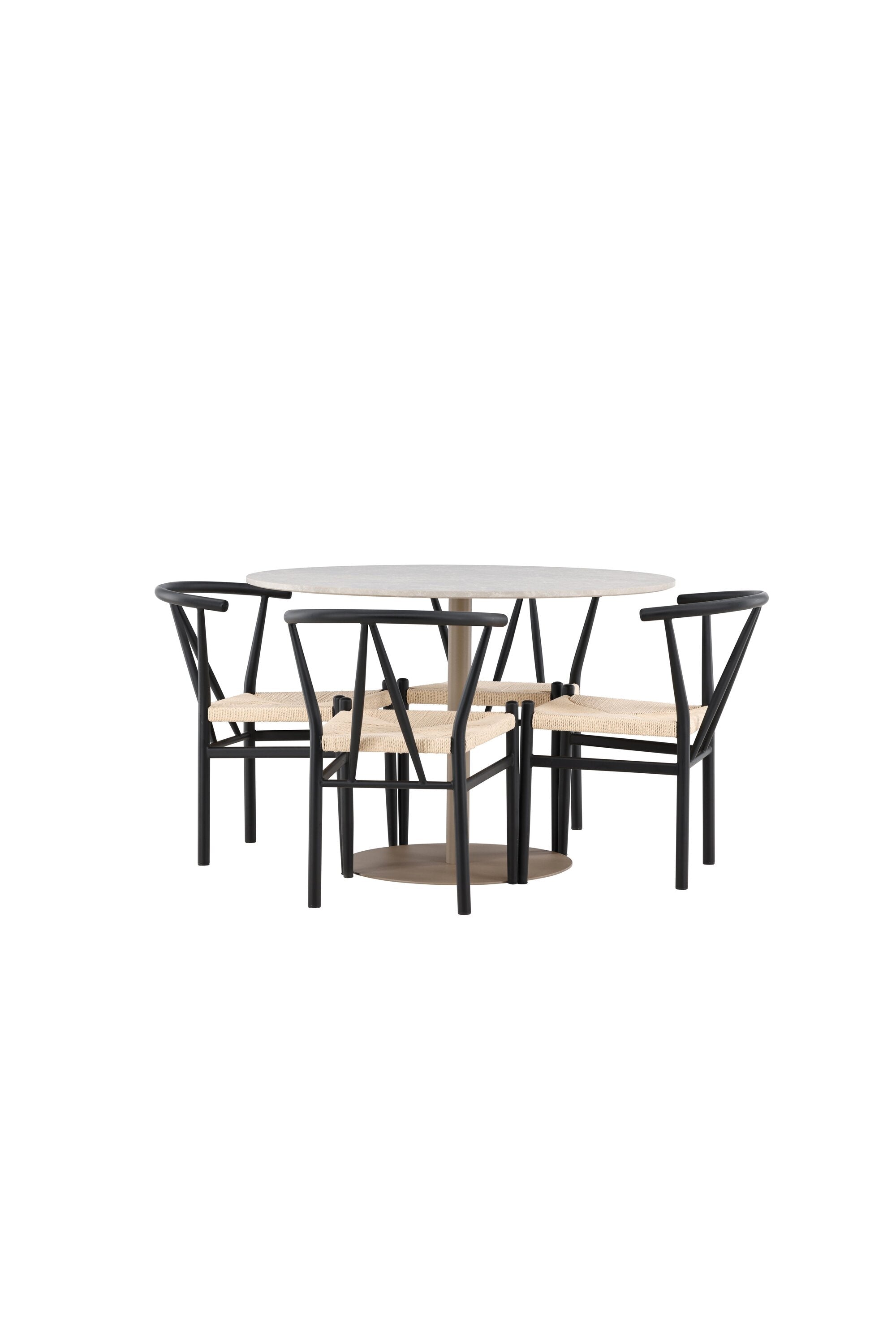 Lycke Esstisch mit Alfons Stühlen in präsentiert im Onlineshop von KAQTU Design AG. Bartischset ist von Venture Home