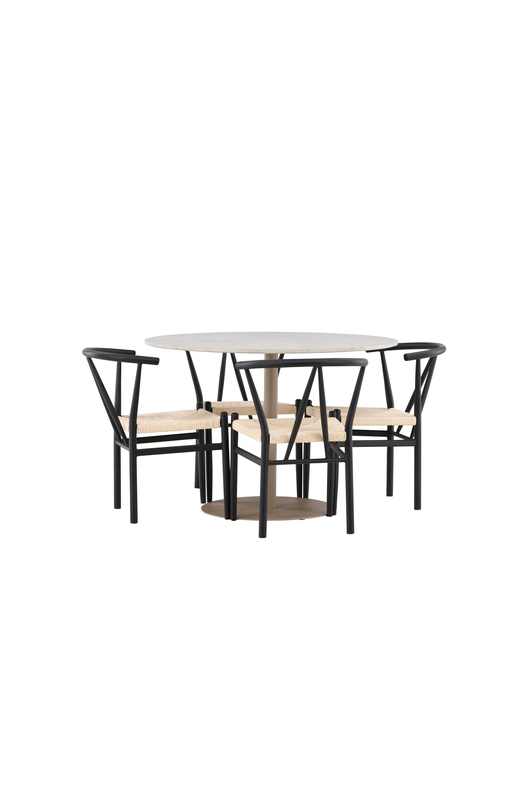 Lycke Esstisch mit Alfons Stühlen in präsentiert im Onlineshop von KAQTU Design AG. Bartischset ist von Venture Home