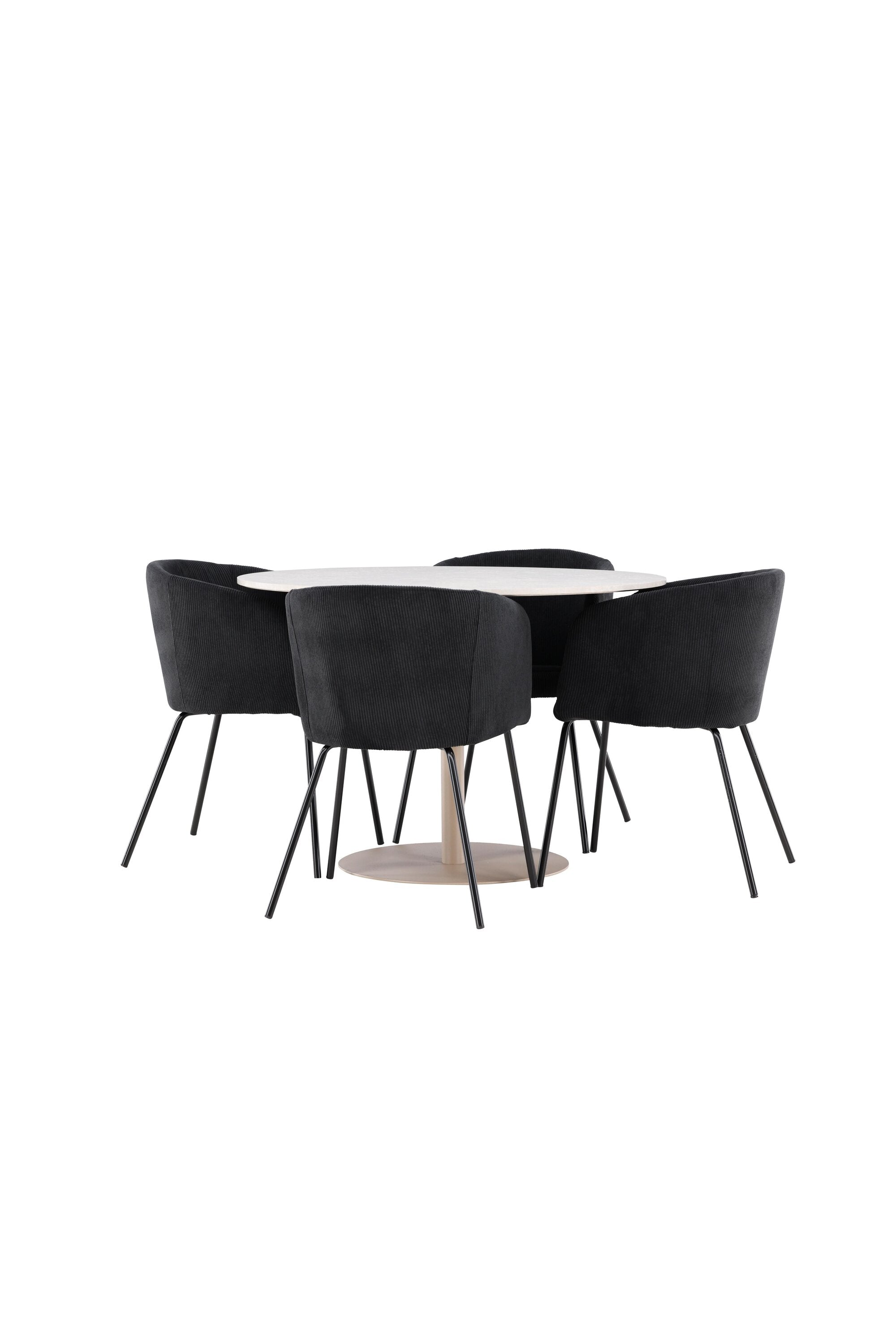 Lycke Esstisch mit Berit Stühlen in präsentiert im Onlineshop von KAQTU Design AG. Bartischset ist von Venture Home