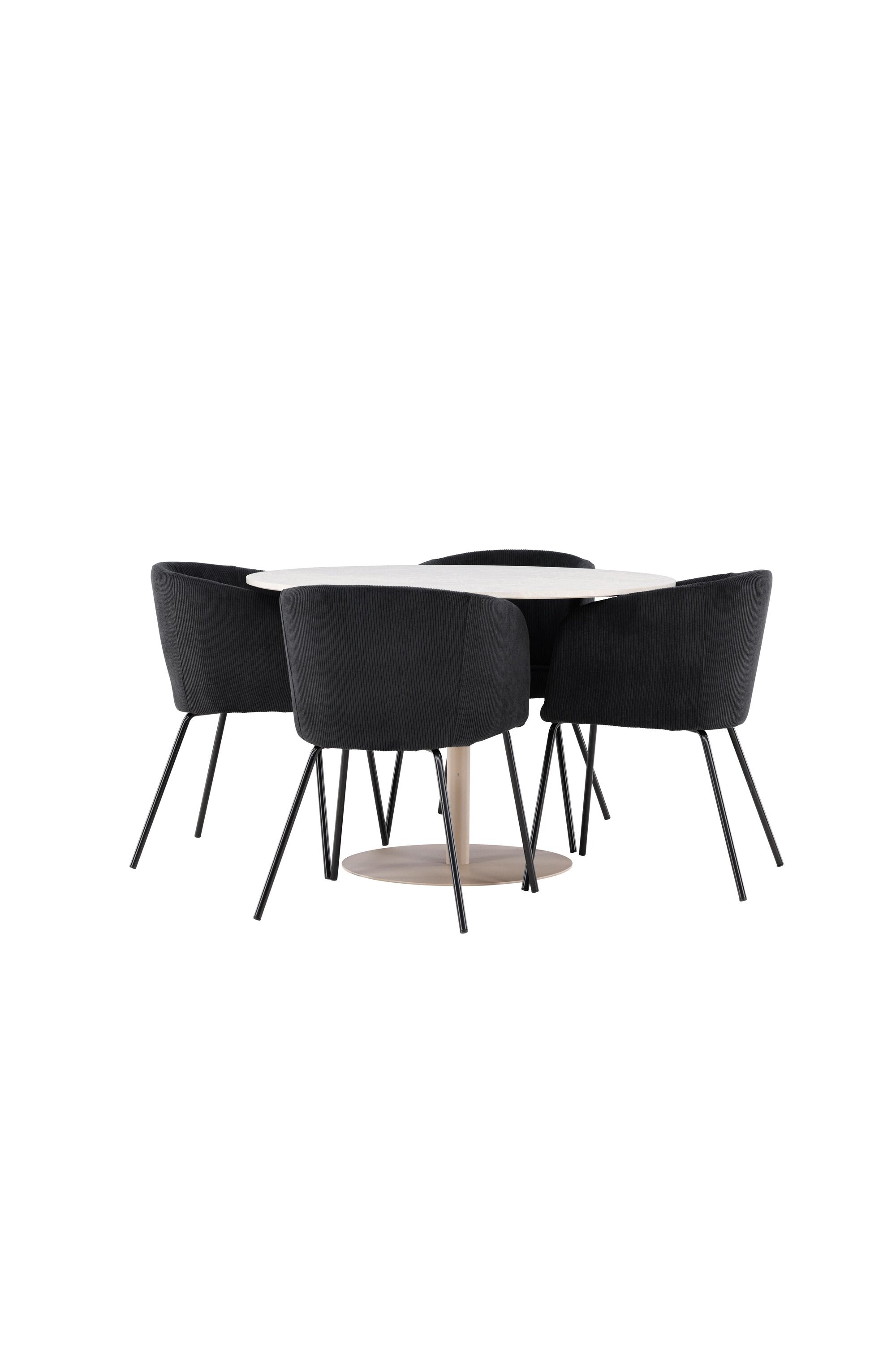 Lycke Esstisch mit Berit Stühlen in präsentiert im Onlineshop von KAQTU Design AG. Bartischset ist von Venture Home