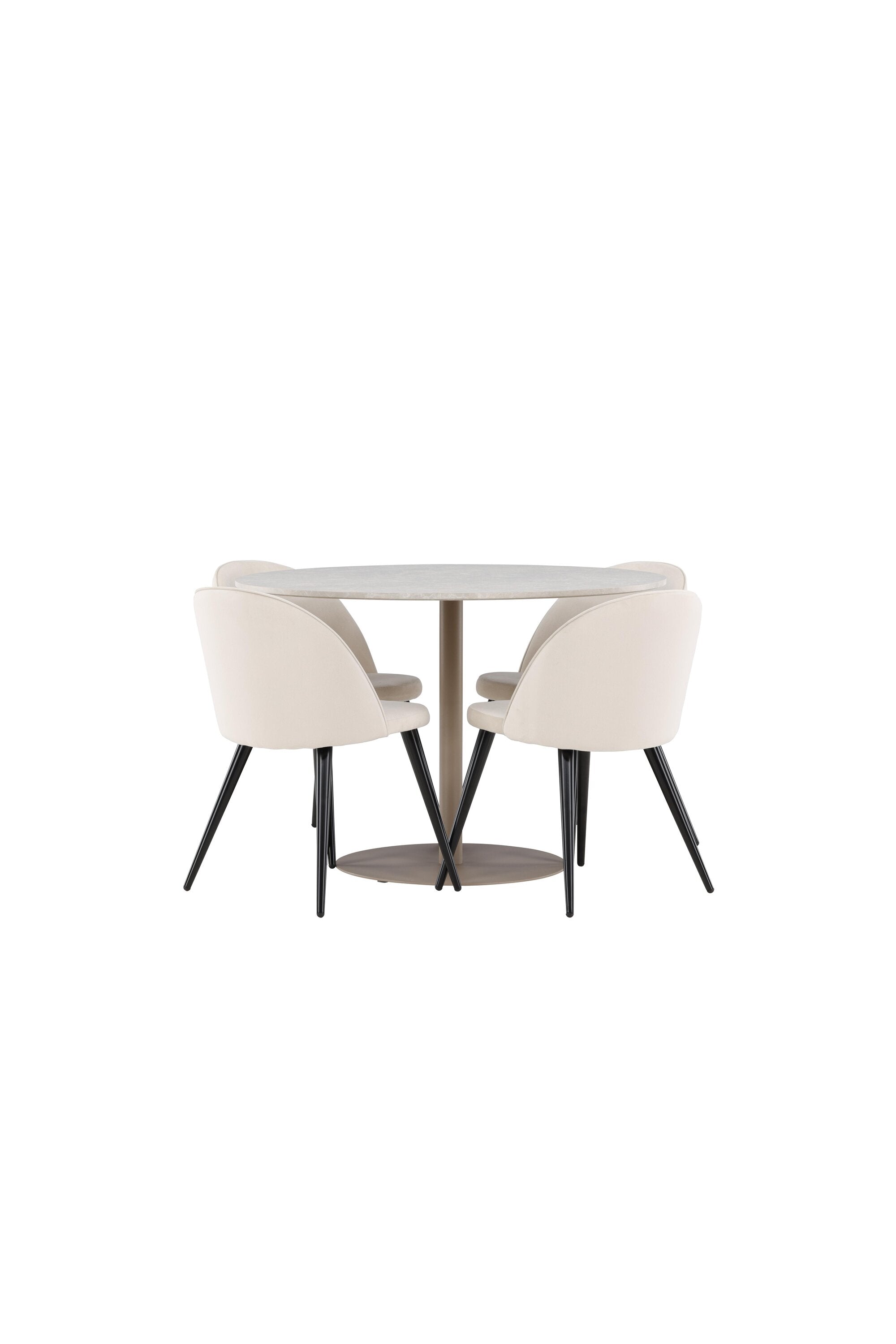 Lycke Esstisch mit Velvet Stühlen in präsentiert im Onlineshop von KAQTU Design AG. Bartischset ist von Venture Home