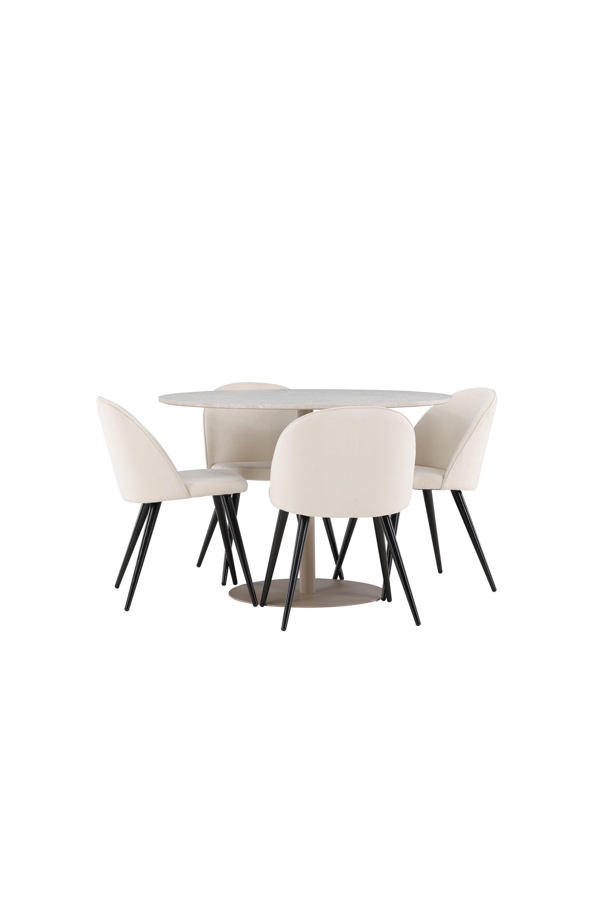 Lycke Esstisch mit Velvet Stühlen in präsentiert im Onlineshop von KAQTU Design AG. Bartischset ist von Venture Home