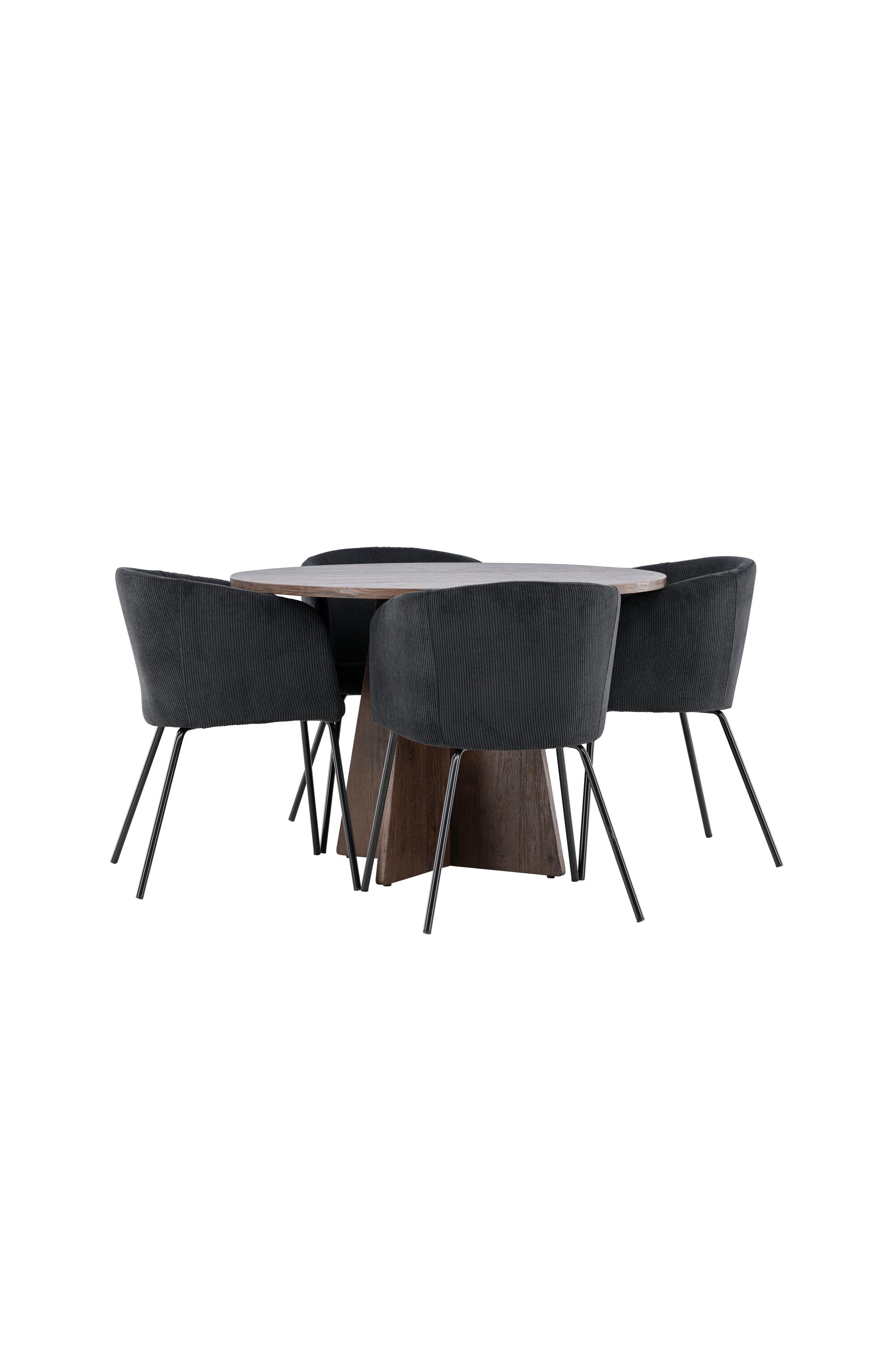 Bootcut-Esszimmertisch mit Berit-Stühlen in präsentiert im Onlineshop von KAQTU Design AG. Bartischset ist von Venture Home