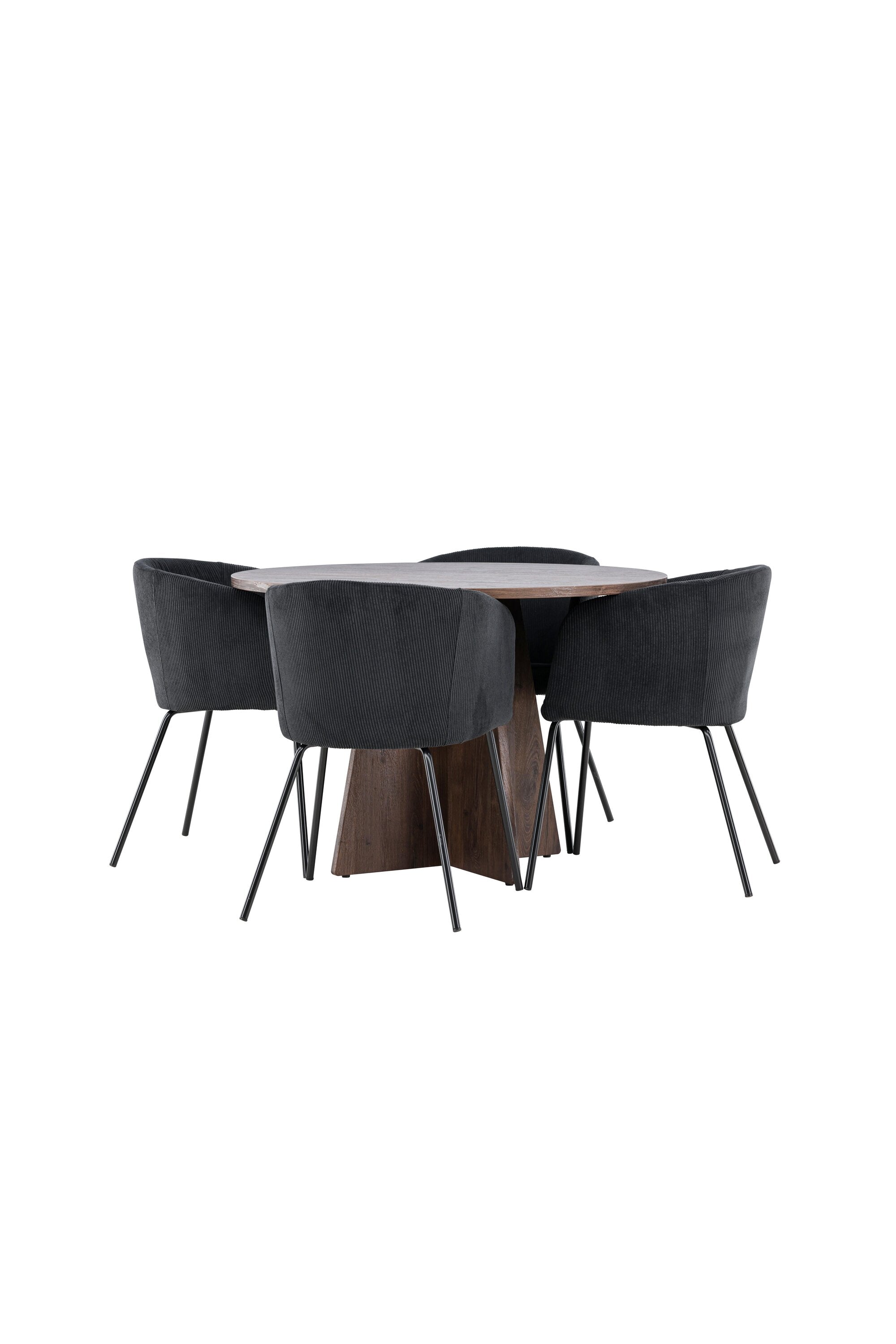 Bootcut-Esszimmertisch mit Berit-Stühlen in präsentiert im Onlineshop von KAQTU Design AG. Bartischset ist von Venture Home