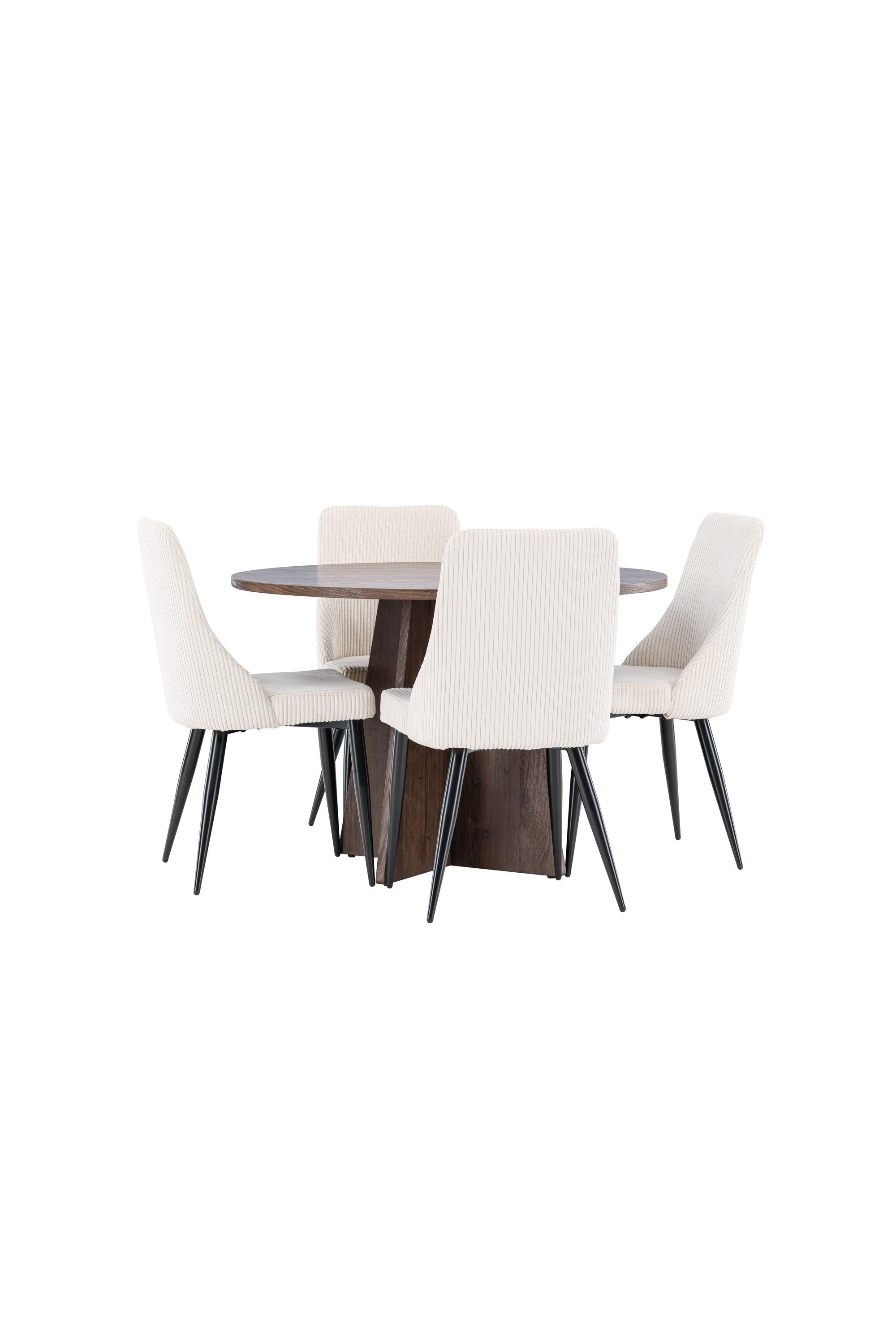 Bootcut Esstisch mit Leone Stühlen in präsentiert im Onlineshop von KAQTU Design AG. Bartischset ist von Venture Home