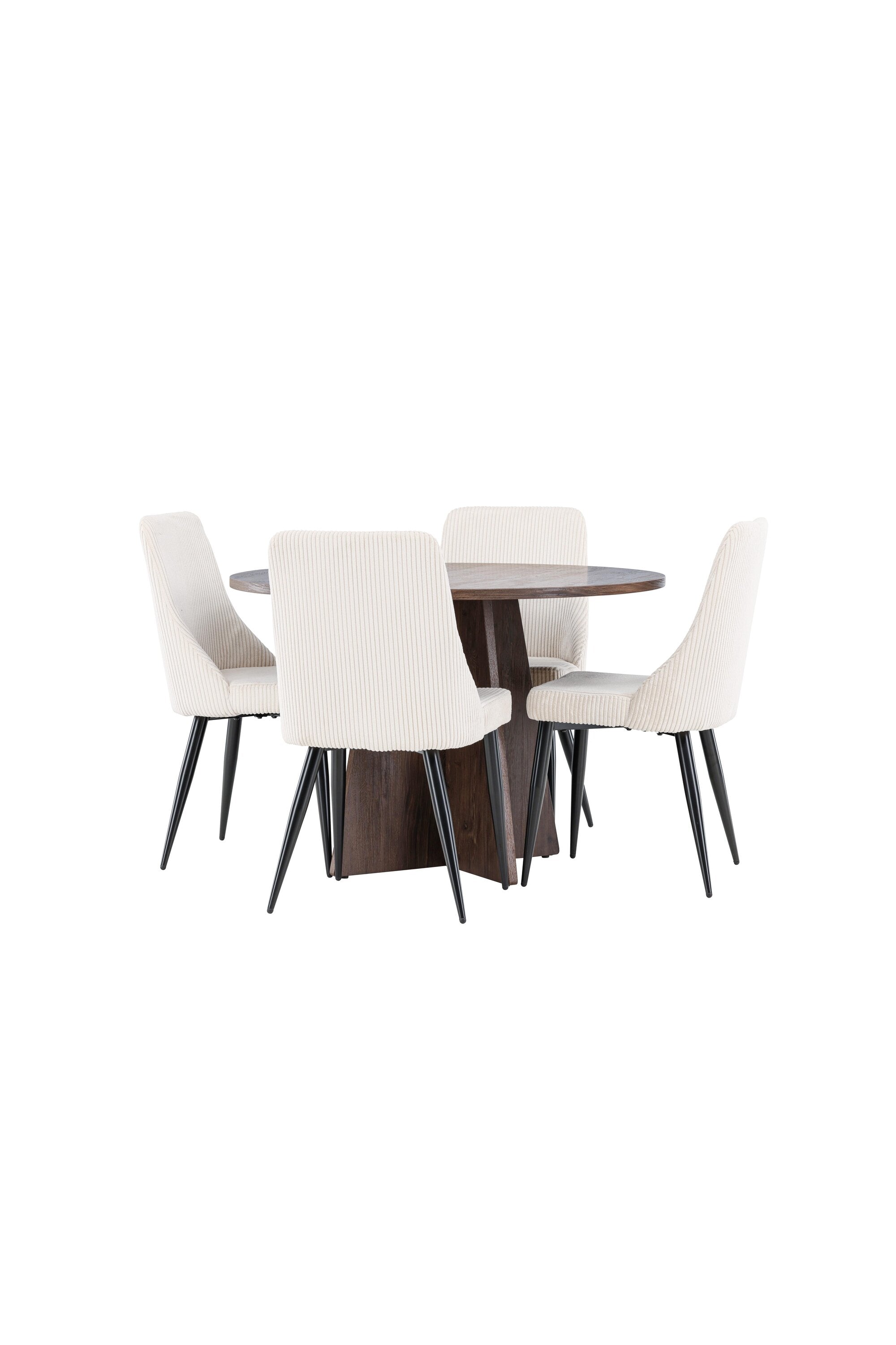Bootcut Esstisch mit Leone Stühlen in präsentiert im Onlineshop von KAQTU Design AG. Bartischset ist von Venture Home