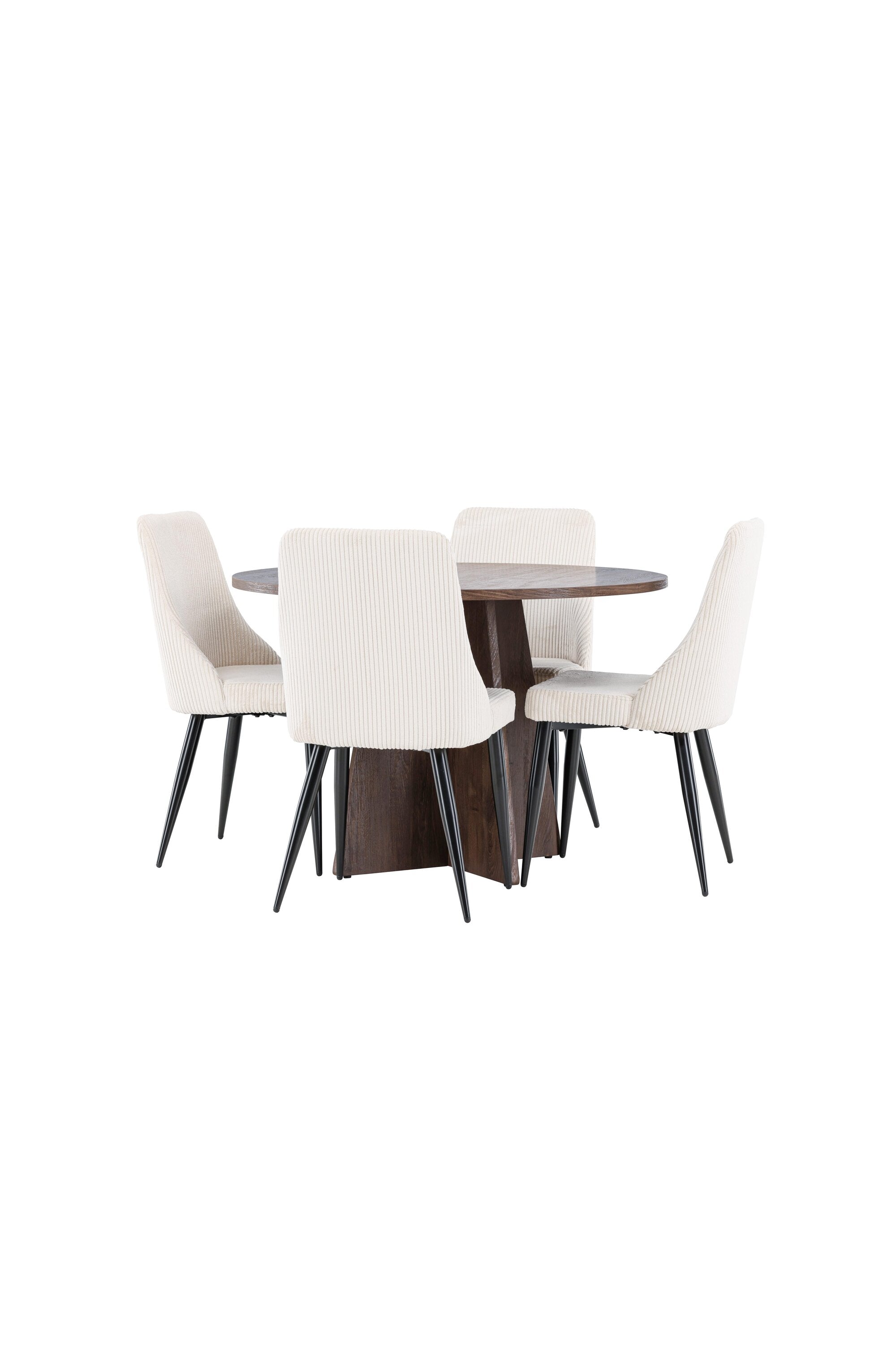Bootcut Esstisch mit Leone Stühlen in präsentiert im Onlineshop von KAQTU Design AG. Bartischset ist von Venture Home