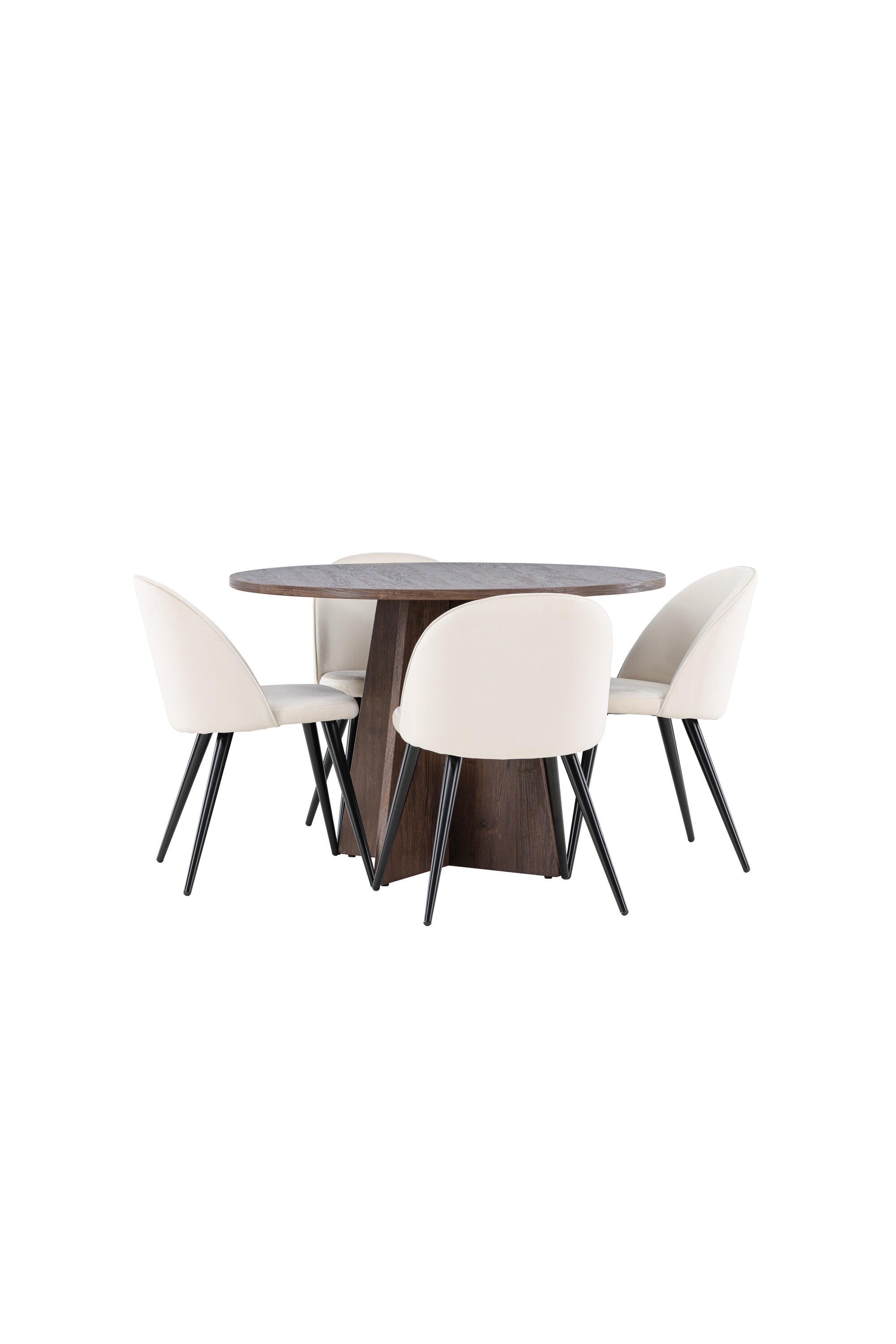 Bootcut Esszimmertisch mit Velvet Stühlen in präsentiert im Onlineshop von KAQTU Design AG. Bartischset ist von Venture Home