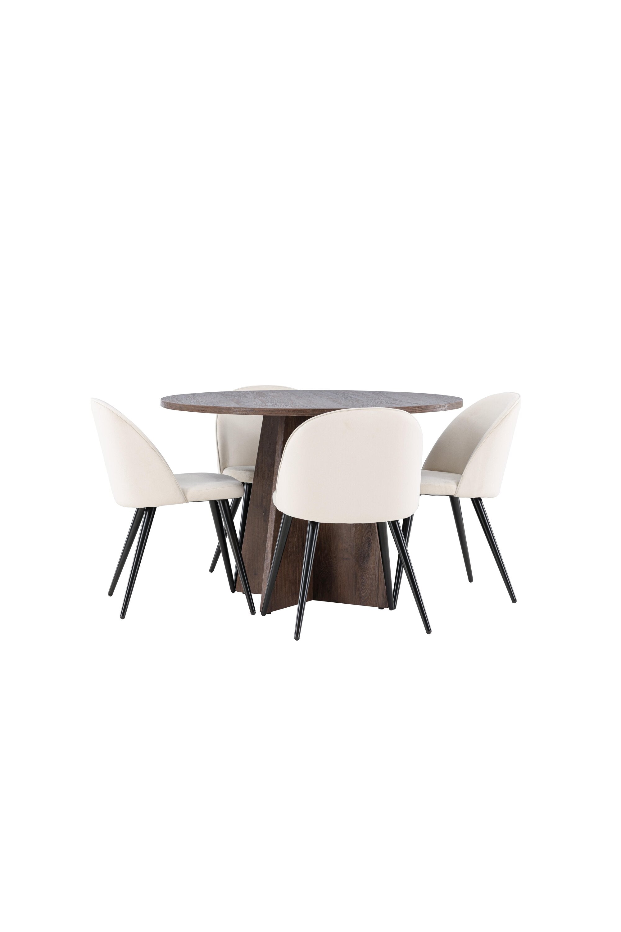 Bootcut Esszimmertisch mit Velvet Stühlen in präsentiert im Onlineshop von KAQTU Design AG. Bartischset ist von Venture Home