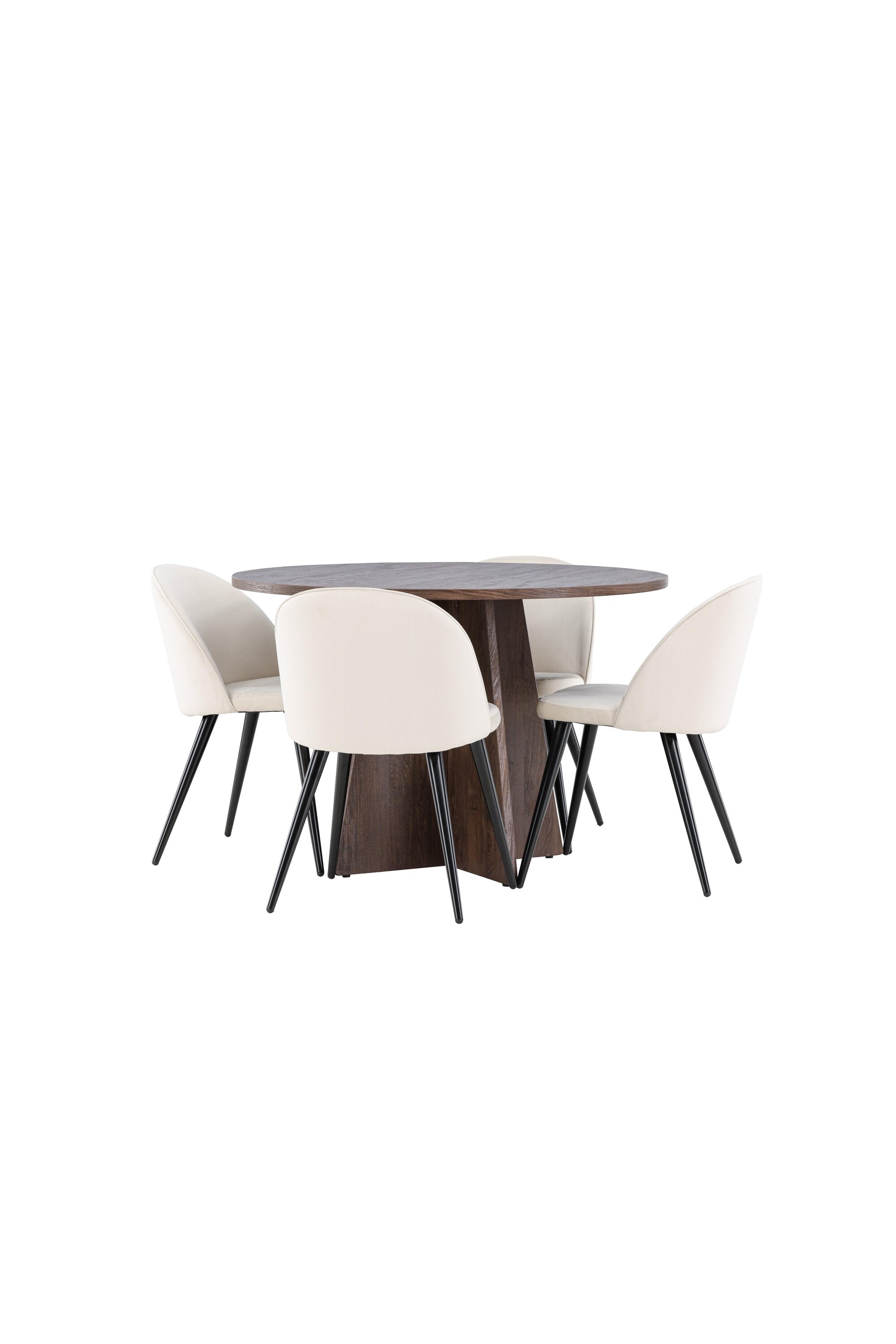 Bootcut Esszimmertisch mit Velvet Stühlen in präsentiert im Onlineshop von KAQTU Design AG. Bartischset ist von Venture Home