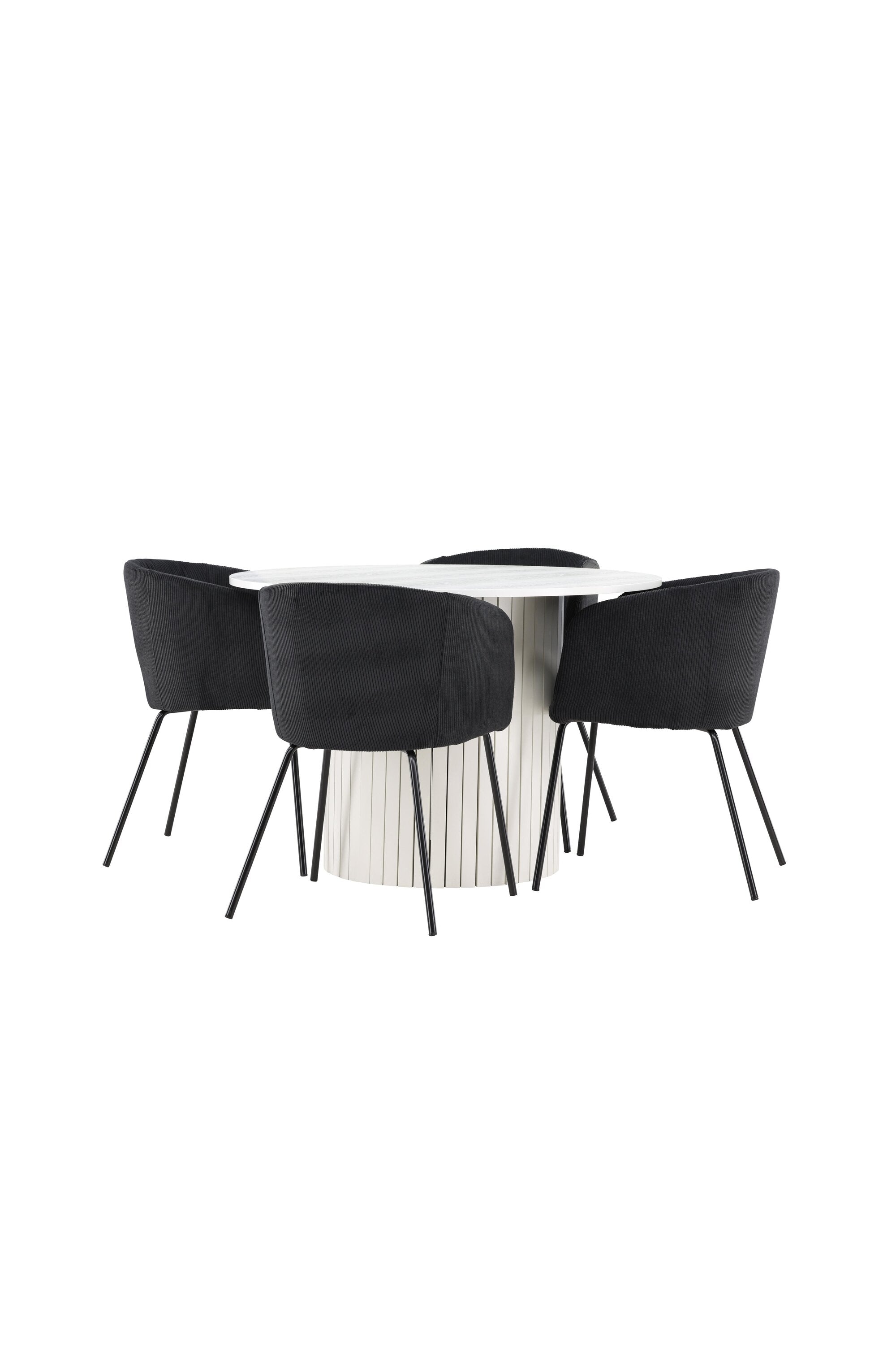 Härön Esstisch mit Berit Stühlen in präsentiert im Onlineshop von KAQTU Design AG. Bartischset ist von Venture Home