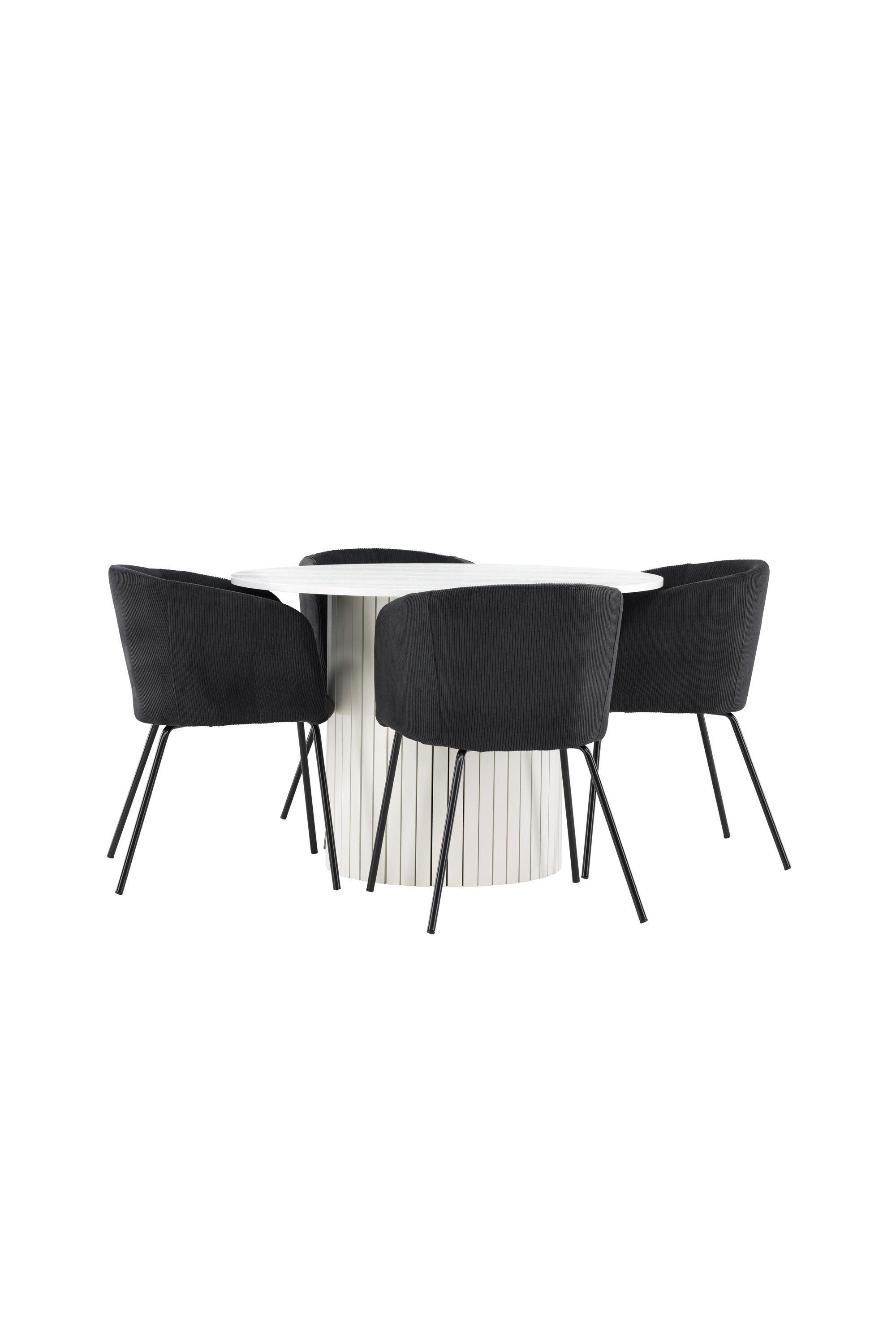 Härön Esstisch mit Berit Stühlen in präsentiert im Onlineshop von KAQTU Design AG. Bartischset ist von Venture Home