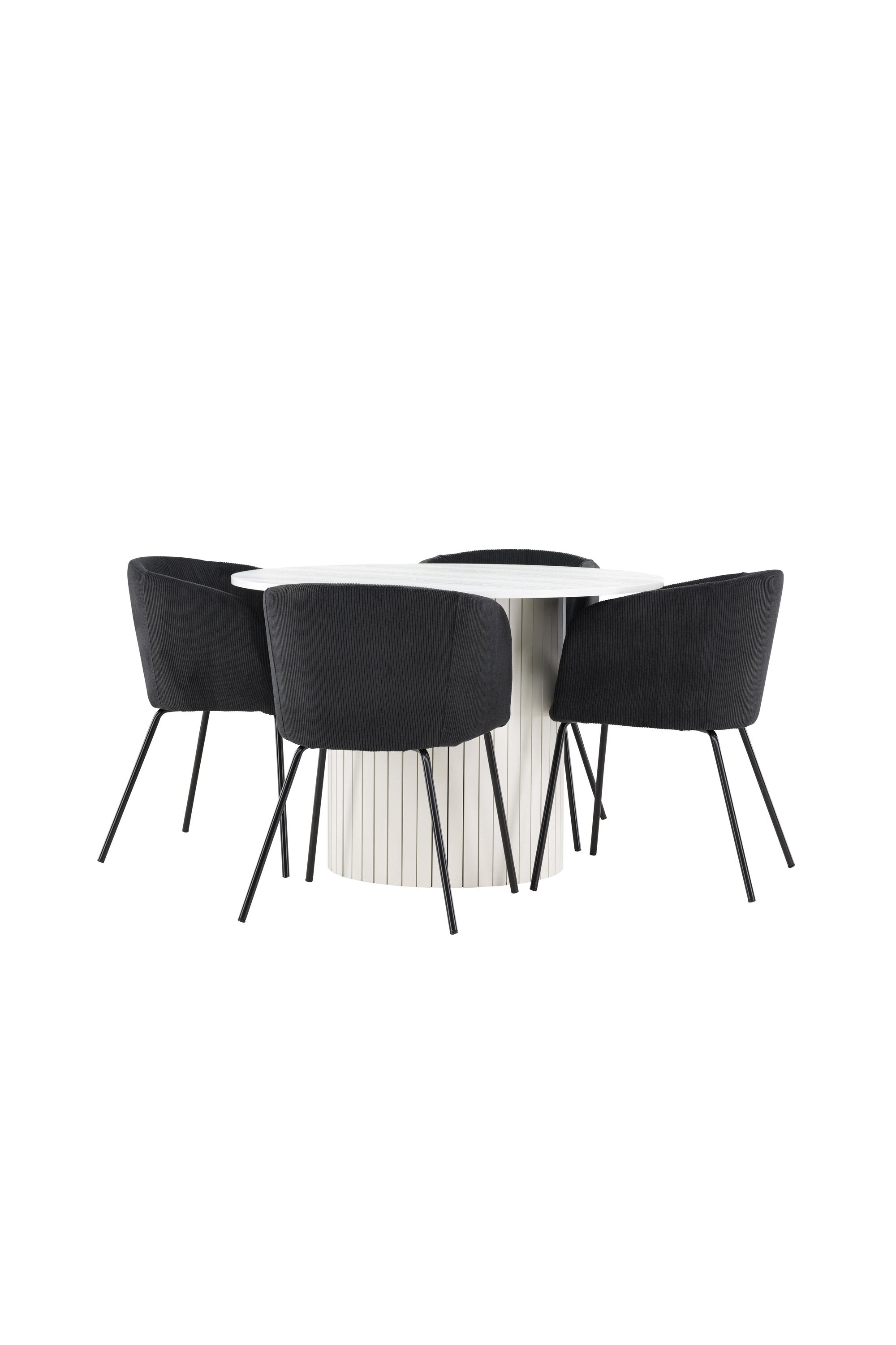 Härön Esstisch mit Berit Stühlen in präsentiert im Onlineshop von KAQTU Design AG. Bartischset ist von Venture Home