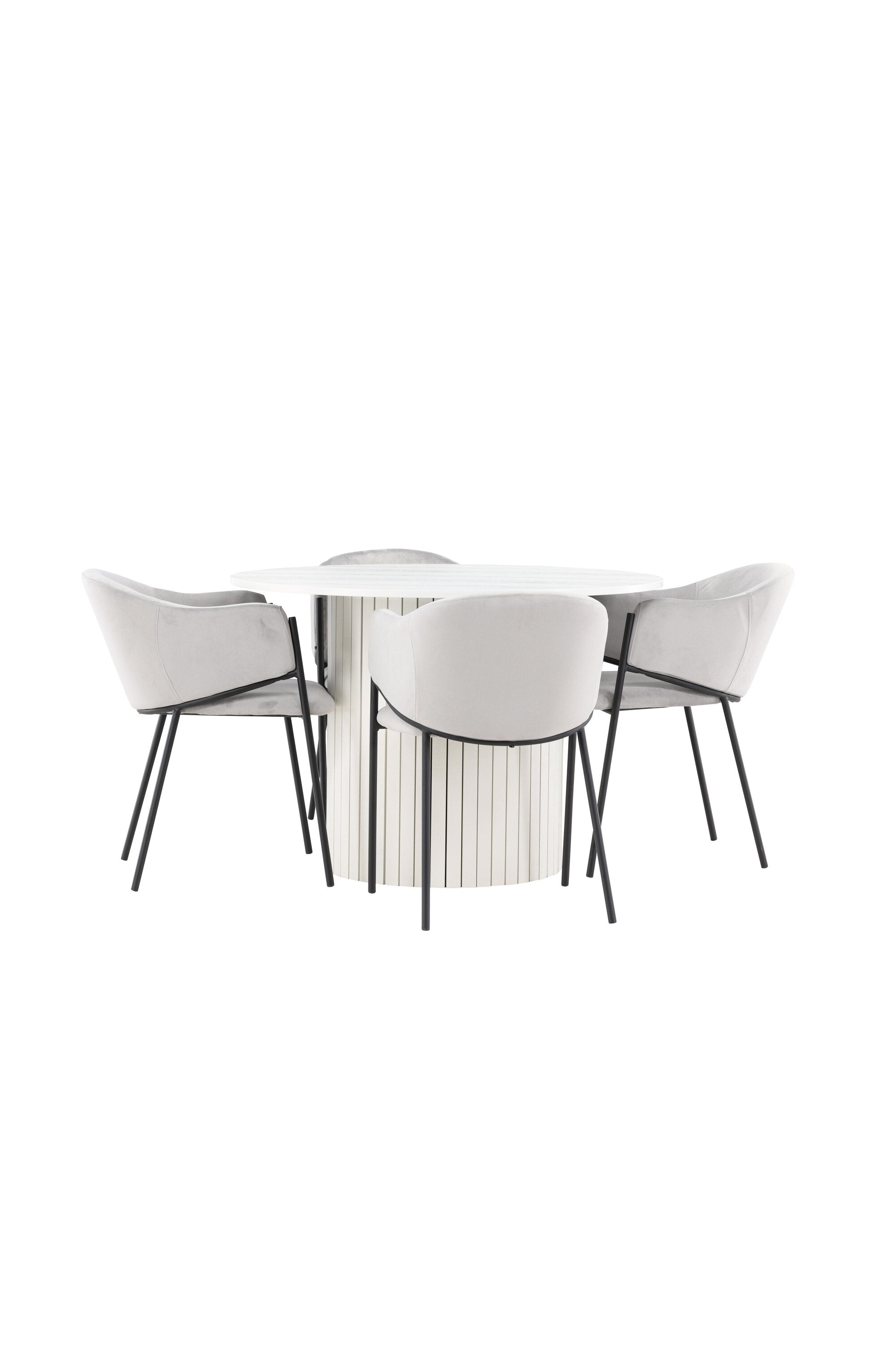 Härön Esstisch mit Stühlen von Evelina in präsentiert im Onlineshop von KAQTU Design AG. Bartischset ist von Venture Home