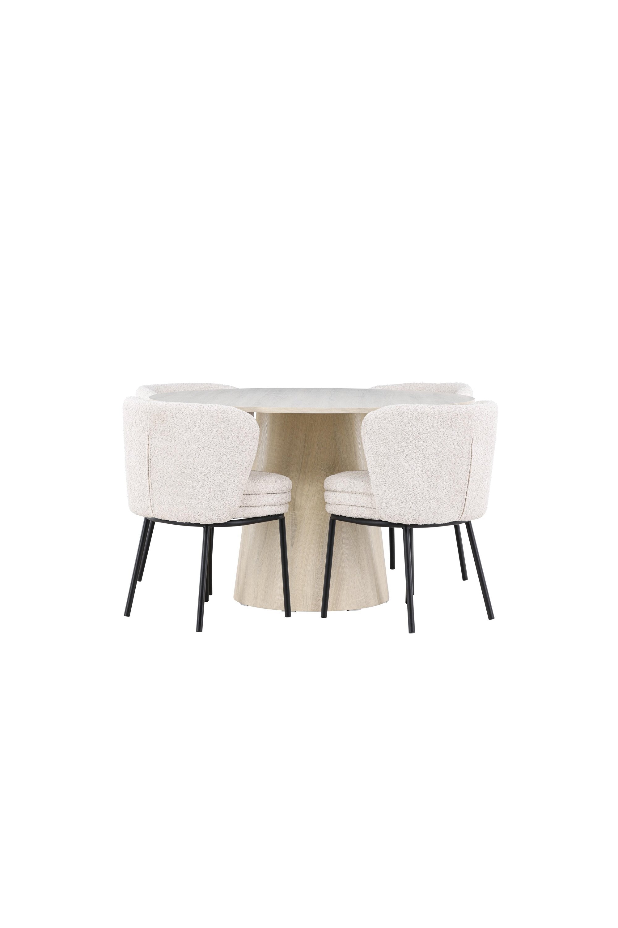 Lanzo Esstisch mit Agnes Stühlen in präsentiert im Onlineshop von KAQTU Design AG. Bartischset ist von Venture Home
