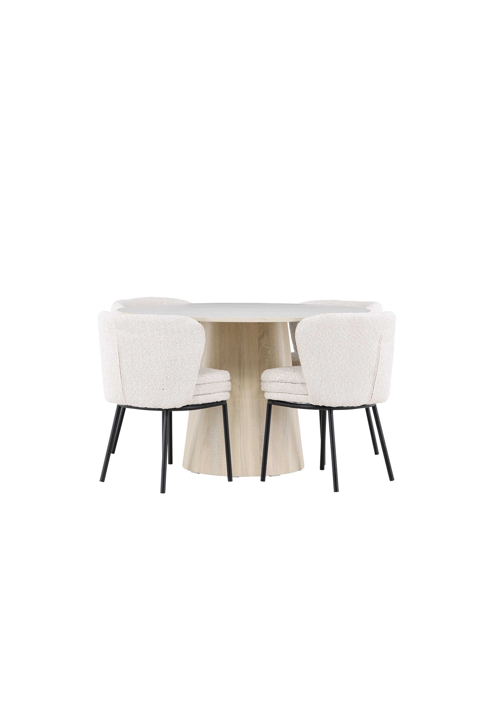 Lanzo Esstisch mit Agnes Stühlen in präsentiert im Onlineshop von KAQTU Design AG. Bartischset ist von Venture Home