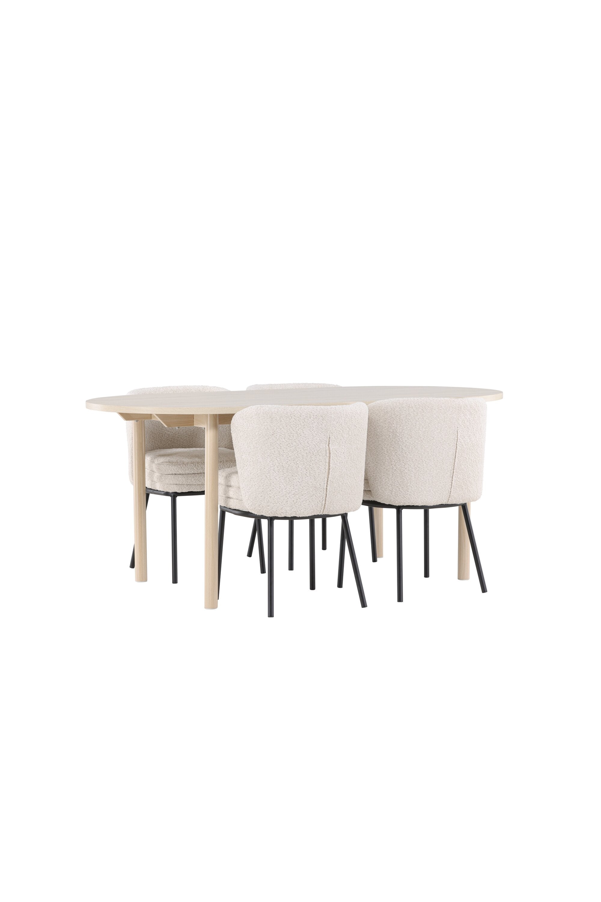 Andy Esstisch mit Agnes Stühlen in präsentiert im Onlineshop von KAQTU Design AG. Esszimmerset ist von Venture Home