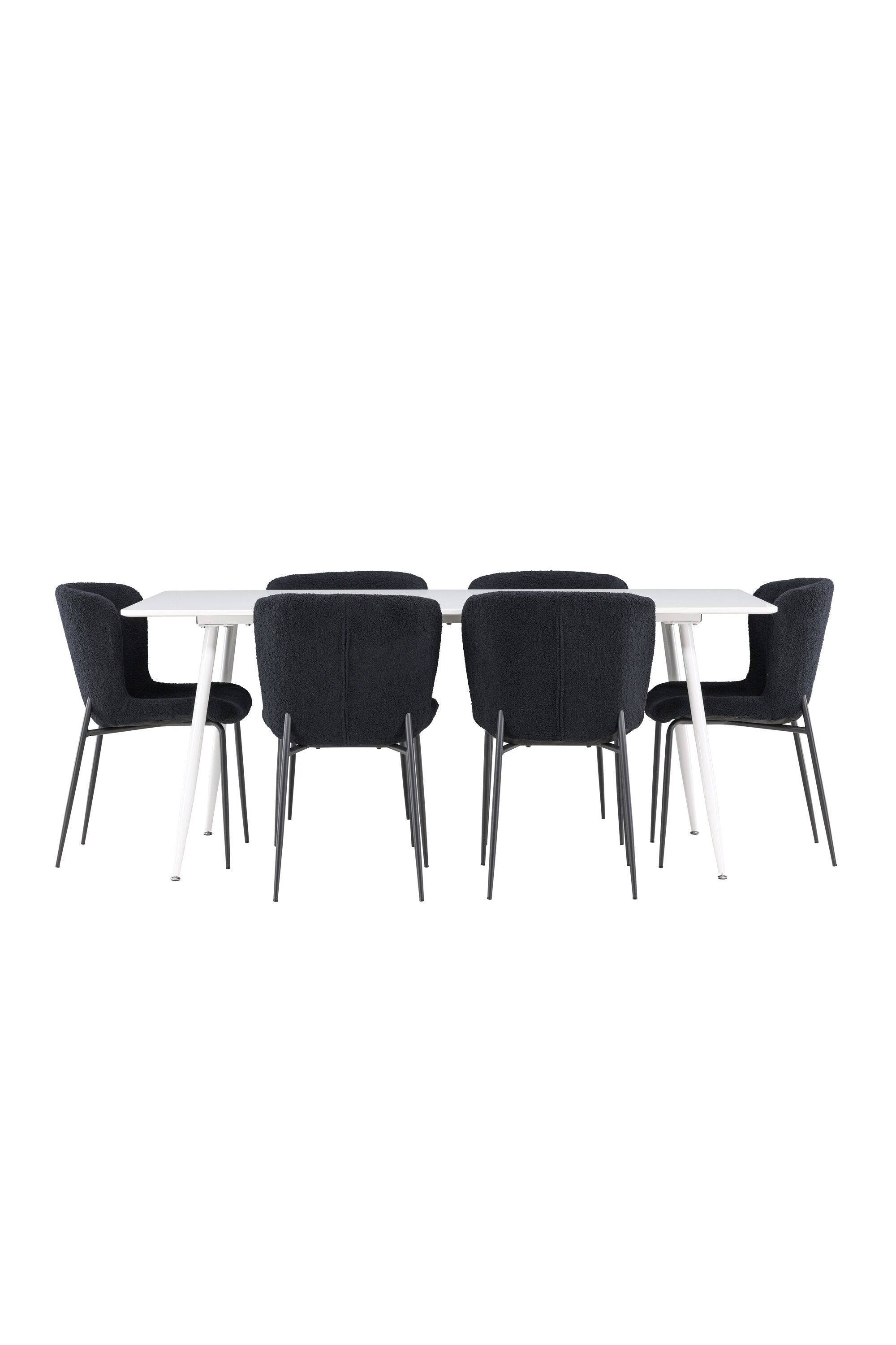 Silar Esstisch mit Modesto Stühlen in präsentiert im Onlineshop von KAQTU Design AG. Esszimmerset ist von Venture Home