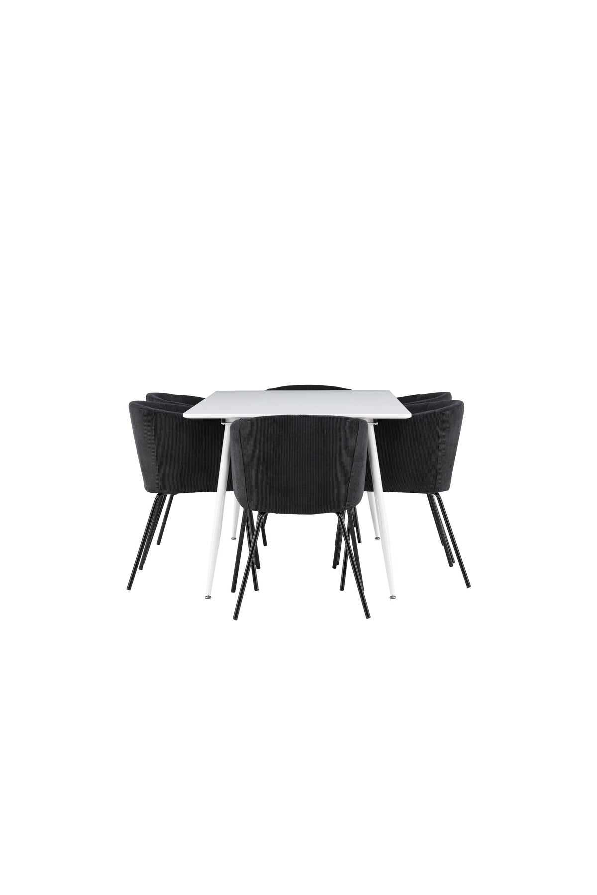 Silar Esstisch mit Stühlen von Berit in Schwarz präsentiert im Onlineshop von KAQTU Design AG. Esszimmerset ist von Venture Home