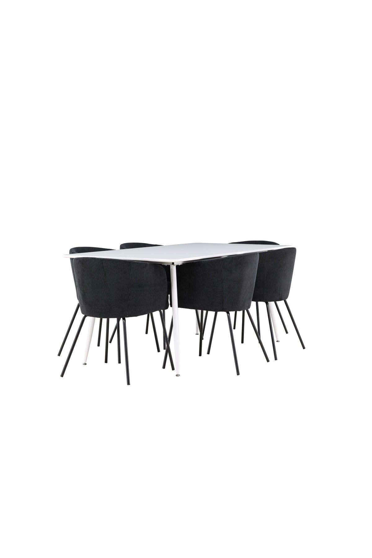 Silar Esstisch mit Stühlen von Berit in Schwarz präsentiert im Onlineshop von KAQTU Design AG. Esszimmerset ist von Venture Home