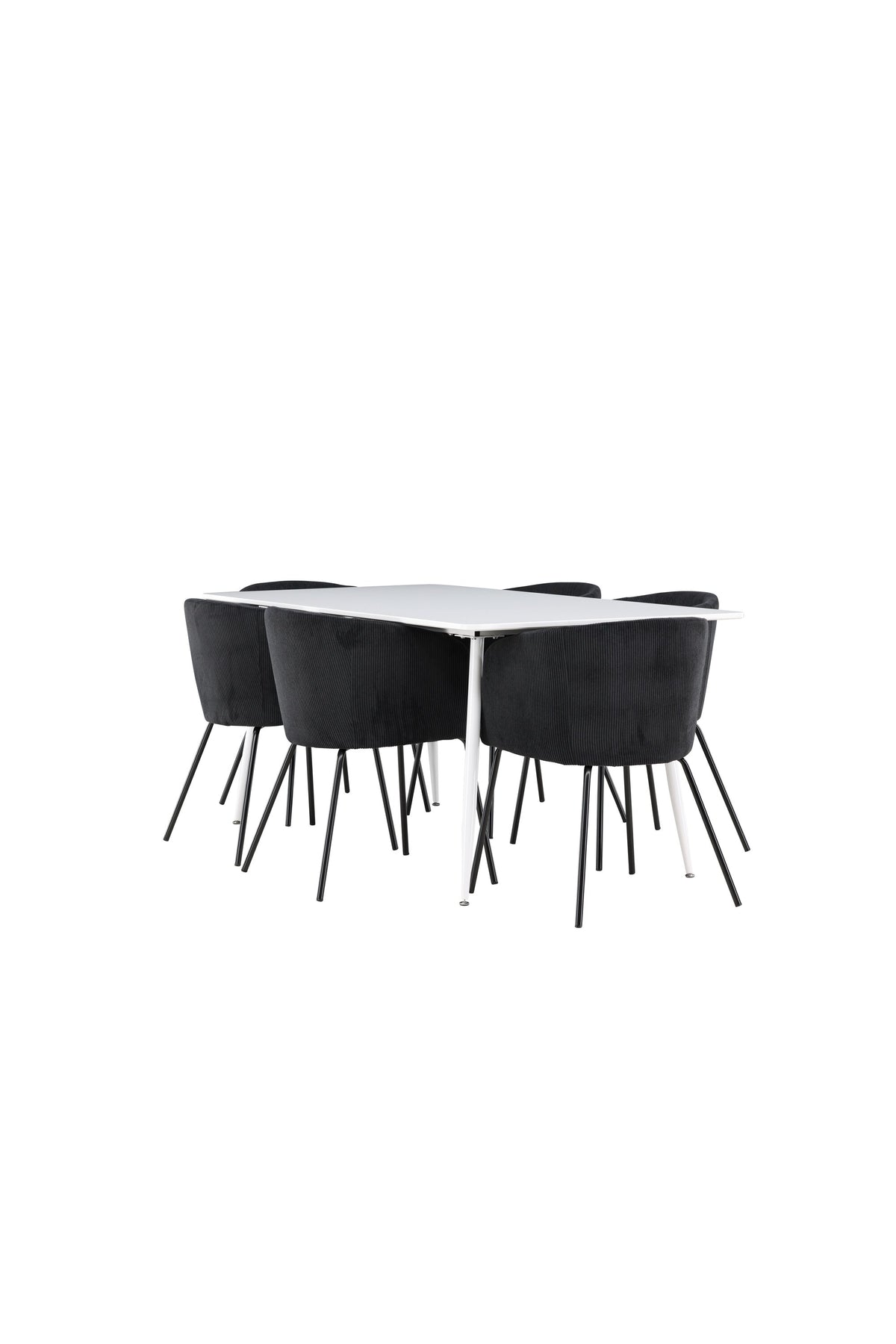 Silar Esstisch mit Stühlen von Berit in Schwarz präsentiert im Onlineshop von KAQTU Design AG. Esszimmerset ist von Venture Home