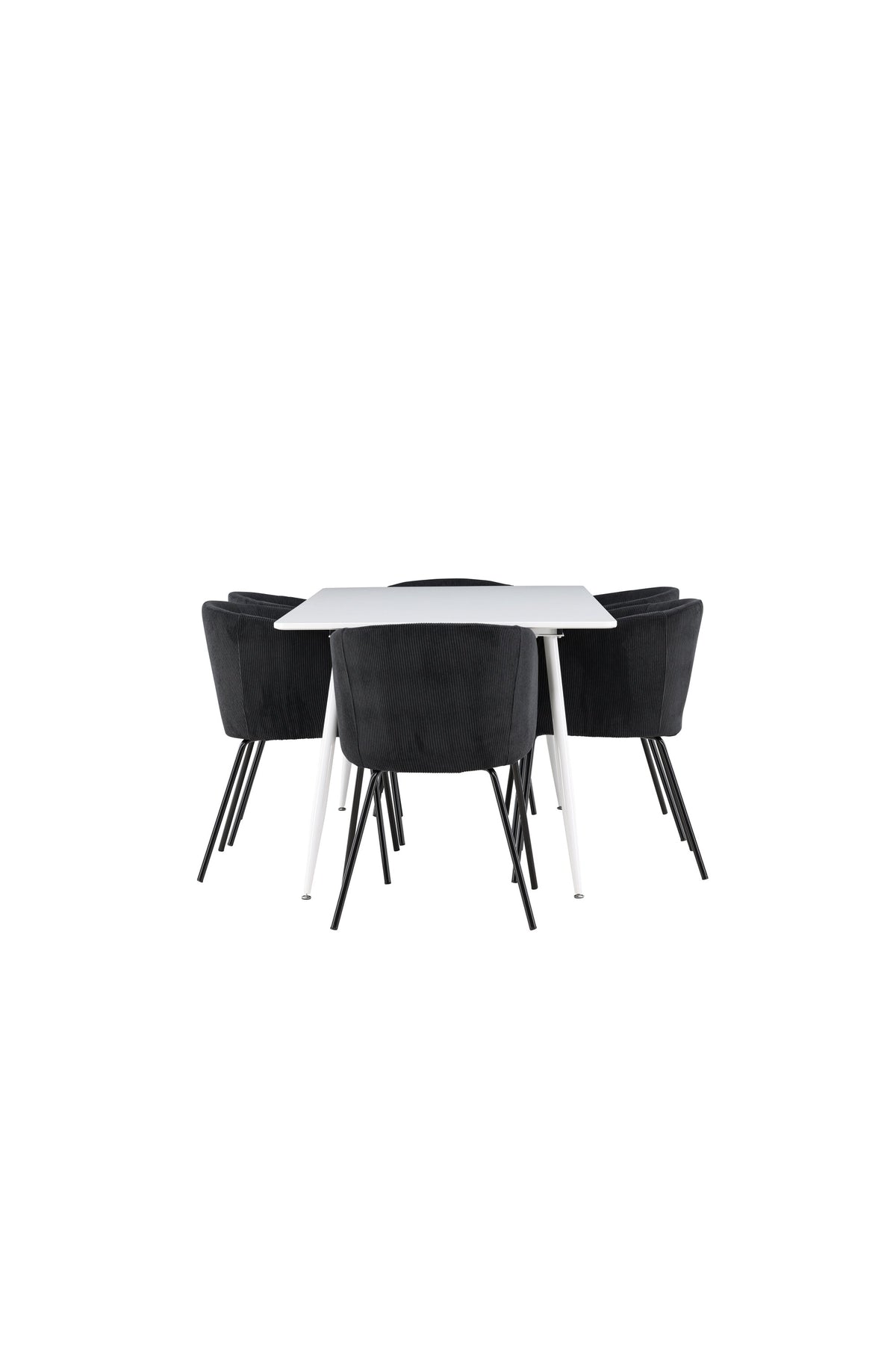 Silar Esstisch mit Stühlen von Berit in Schwarz präsentiert im Onlineshop von KAQTU Design AG. Esszimmerset ist von Venture Home