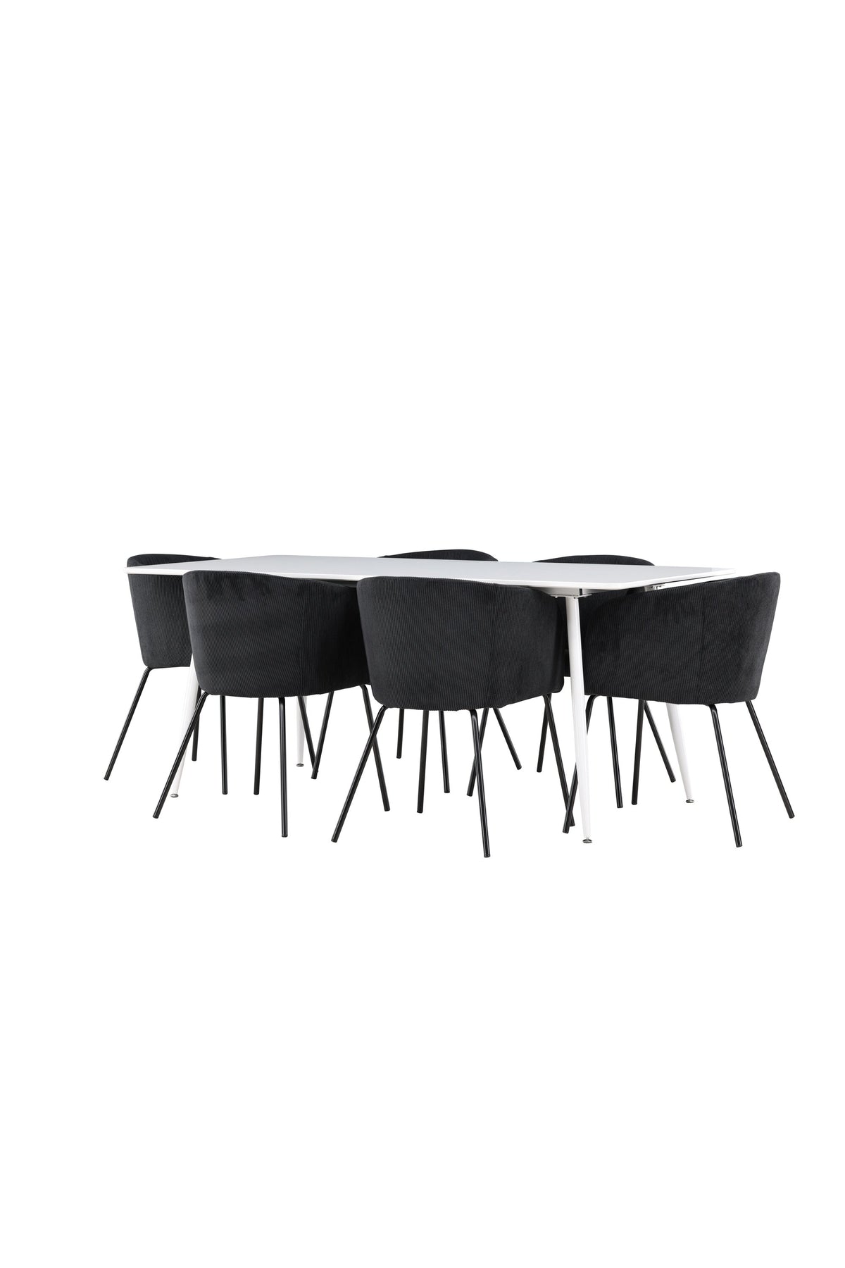 Silar Esstisch mit Stühlen von Berit in Schwarz präsentiert im Onlineshop von KAQTU Design AG. Esszimmerset ist von Venture Home