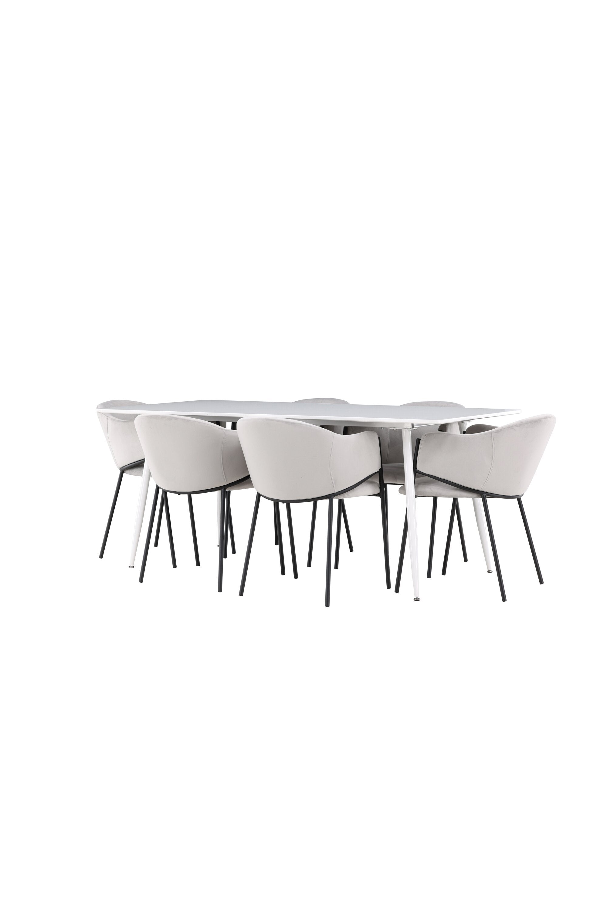 Silar Esstisch mit Evelina Stühlen in präsentiert im Onlineshop von KAQTU Design AG. Esszimmerset ist von Venture Home