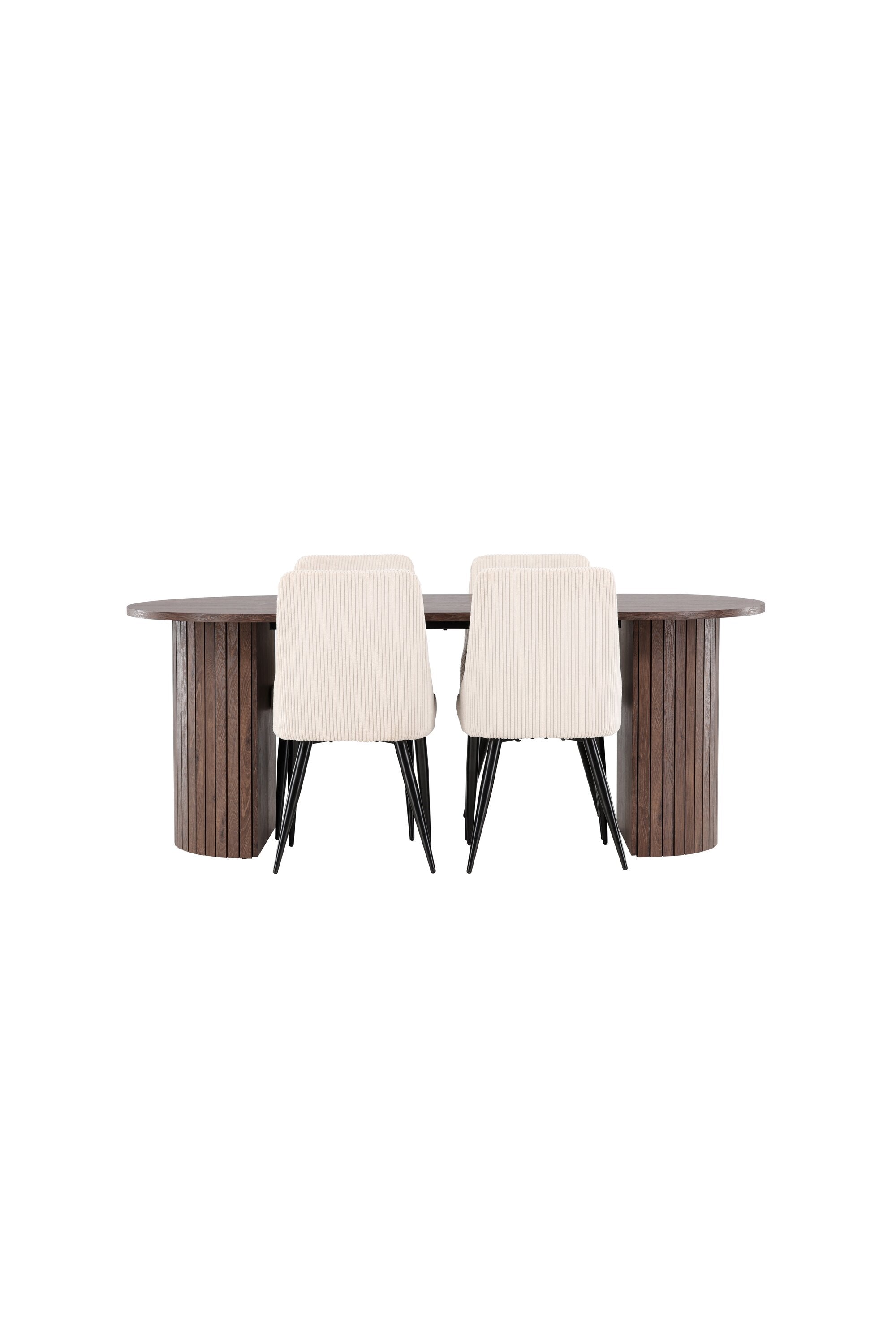Härön Esstisch mit Leone Stühlen in präsentiert im Onlineshop von KAQTU Design AG. Esszimmerset ist von Venture Home