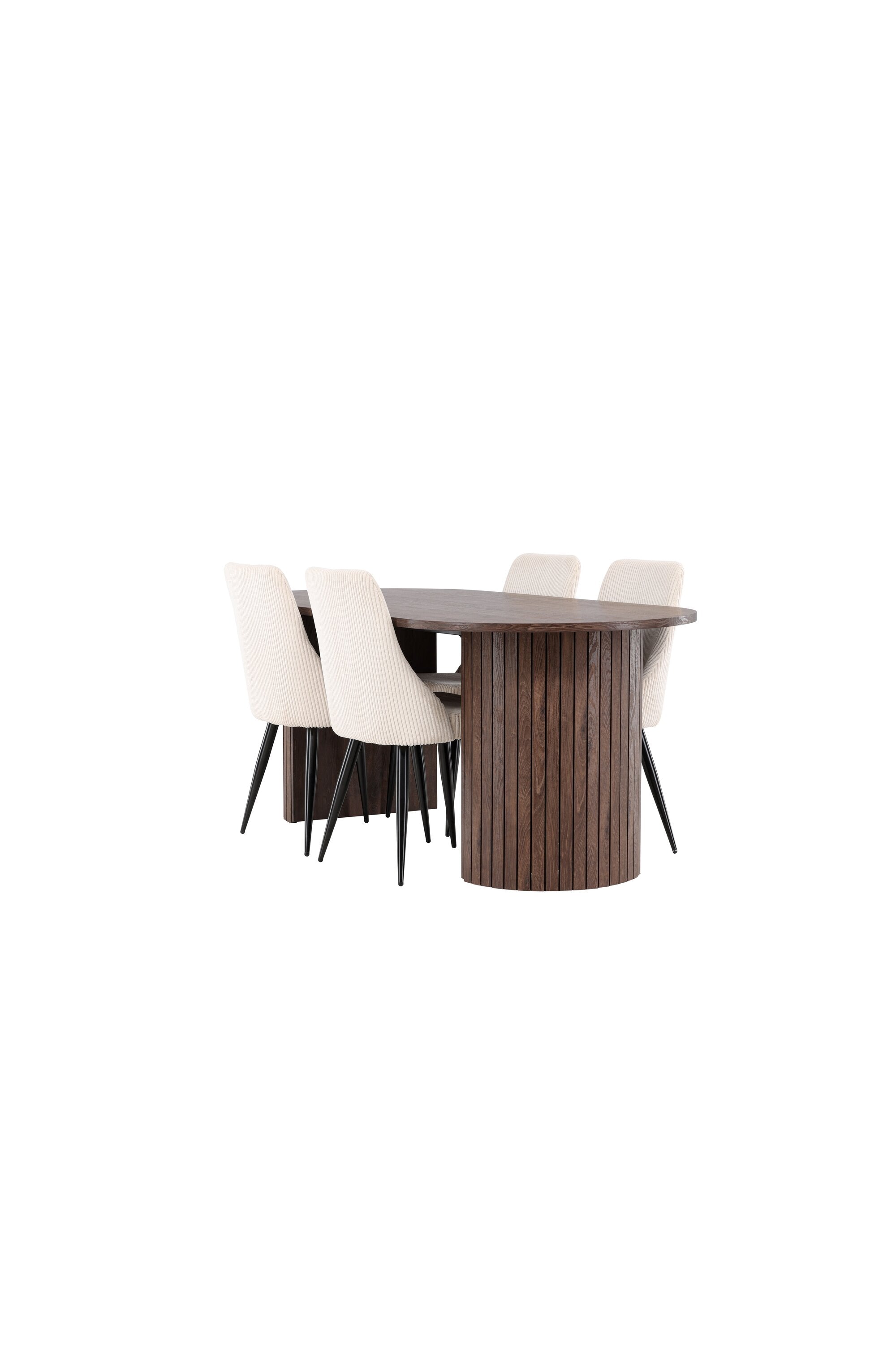 Härön Esstisch mit Leone Stühlen in präsentiert im Onlineshop von KAQTU Design AG. Esszimmerset ist von Venture Home