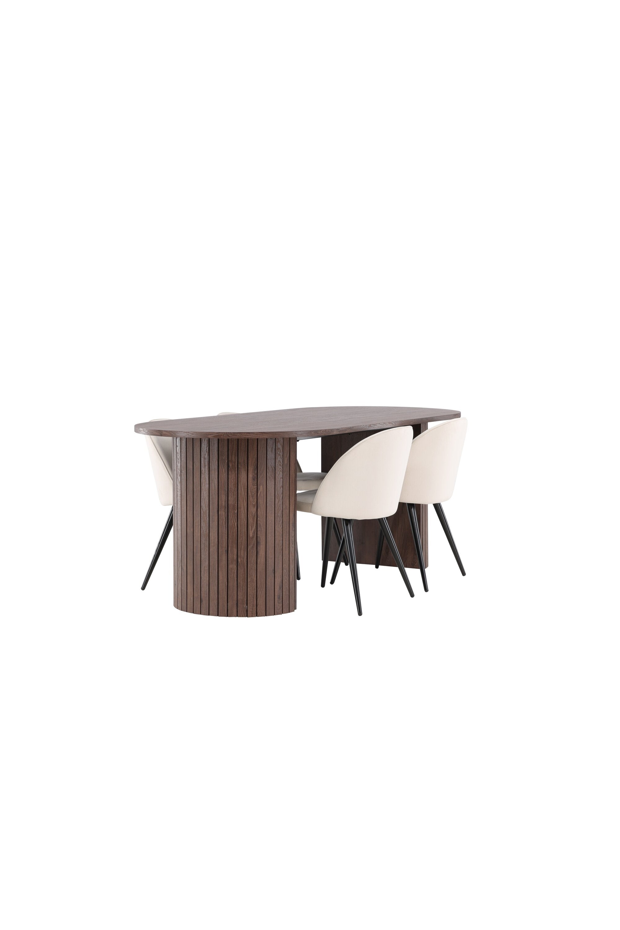 Härön Esstisch mit Velvet Stühlen in präsentiert im Onlineshop von KAQTU Design AG. Esszimmerset ist von Venture Home