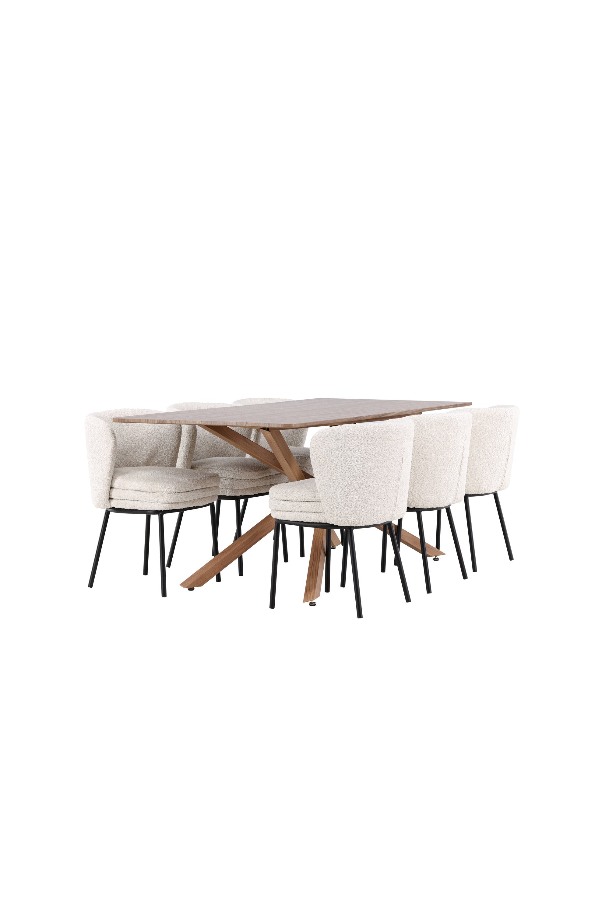 Piazza Esstisch mit Agnes Stühlen in präsentiert im Onlineshop von KAQTU Design AG. Esszimmerset ist von Venture Home