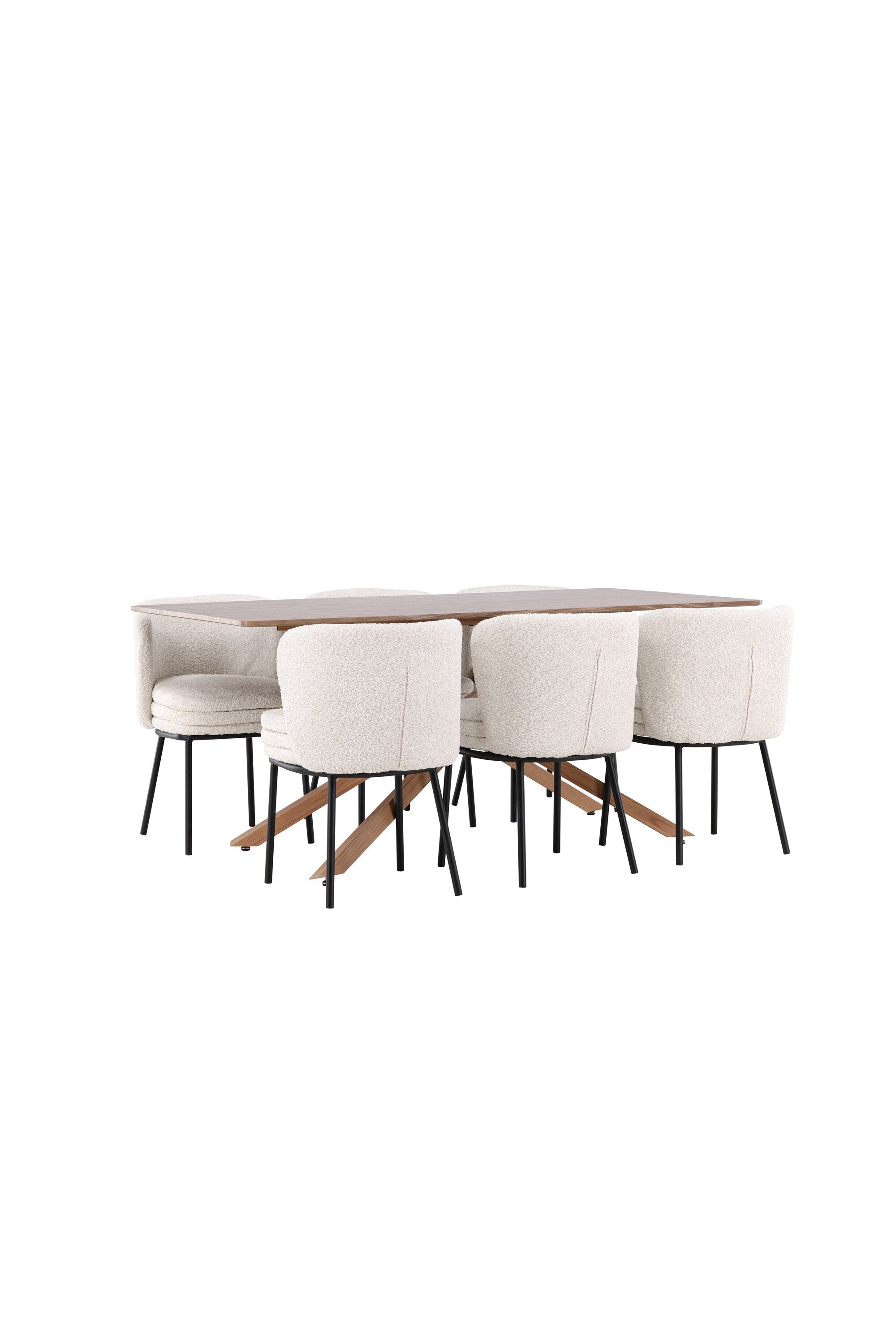 Piazza Esstisch mit Agnes Stühlen in präsentiert im Onlineshop von KAQTU Design AG. Esszimmerset ist von Venture Home
