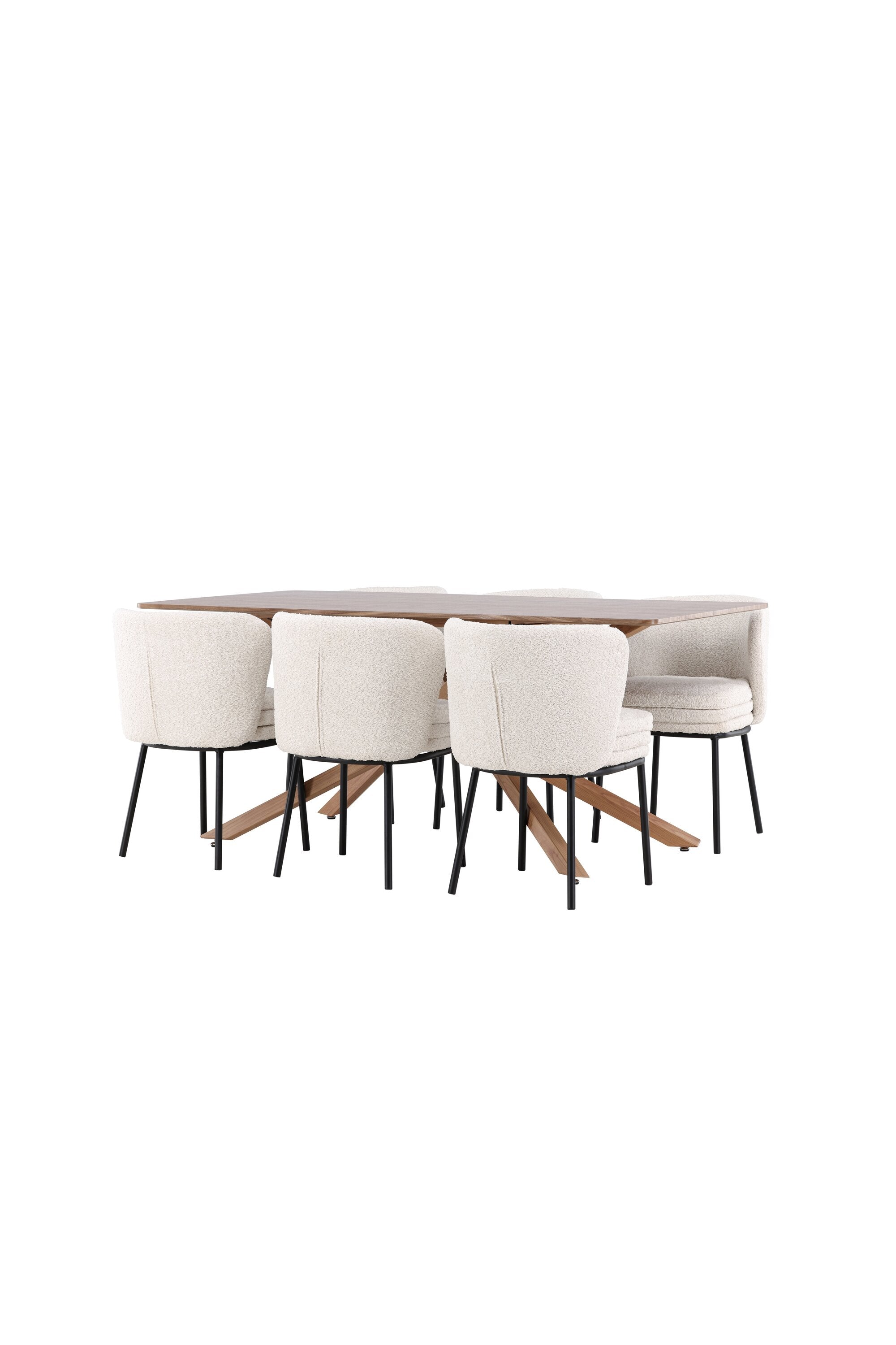 Piazza Esstisch mit Agnes Stühlen in präsentiert im Onlineshop von KAQTU Design AG. Esszimmerset ist von Venture Home